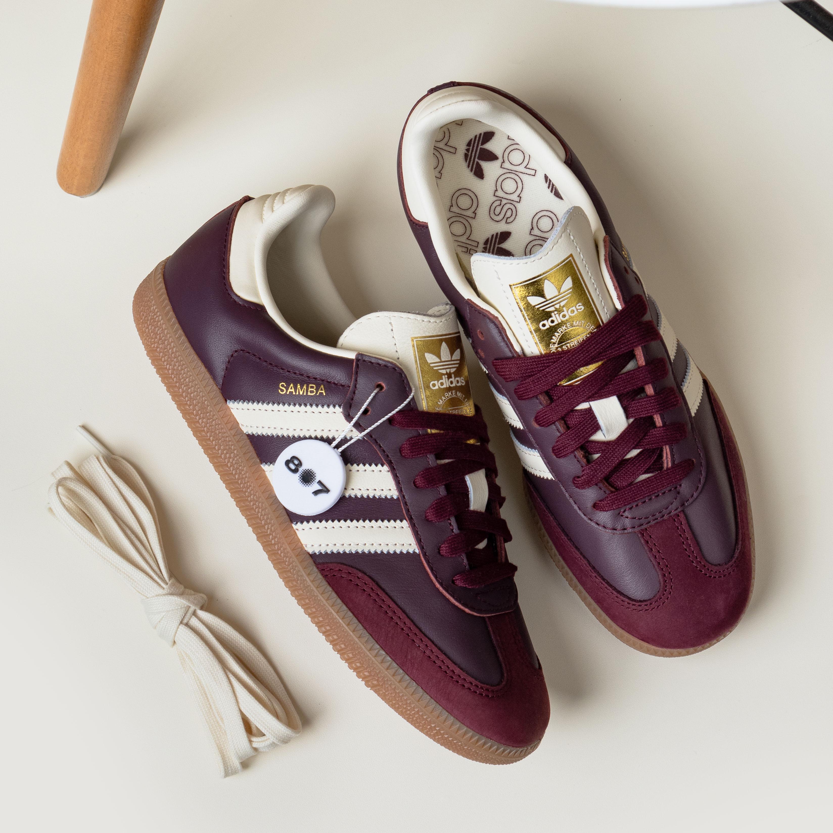 Adidas Samba Maroon Gold Metallic