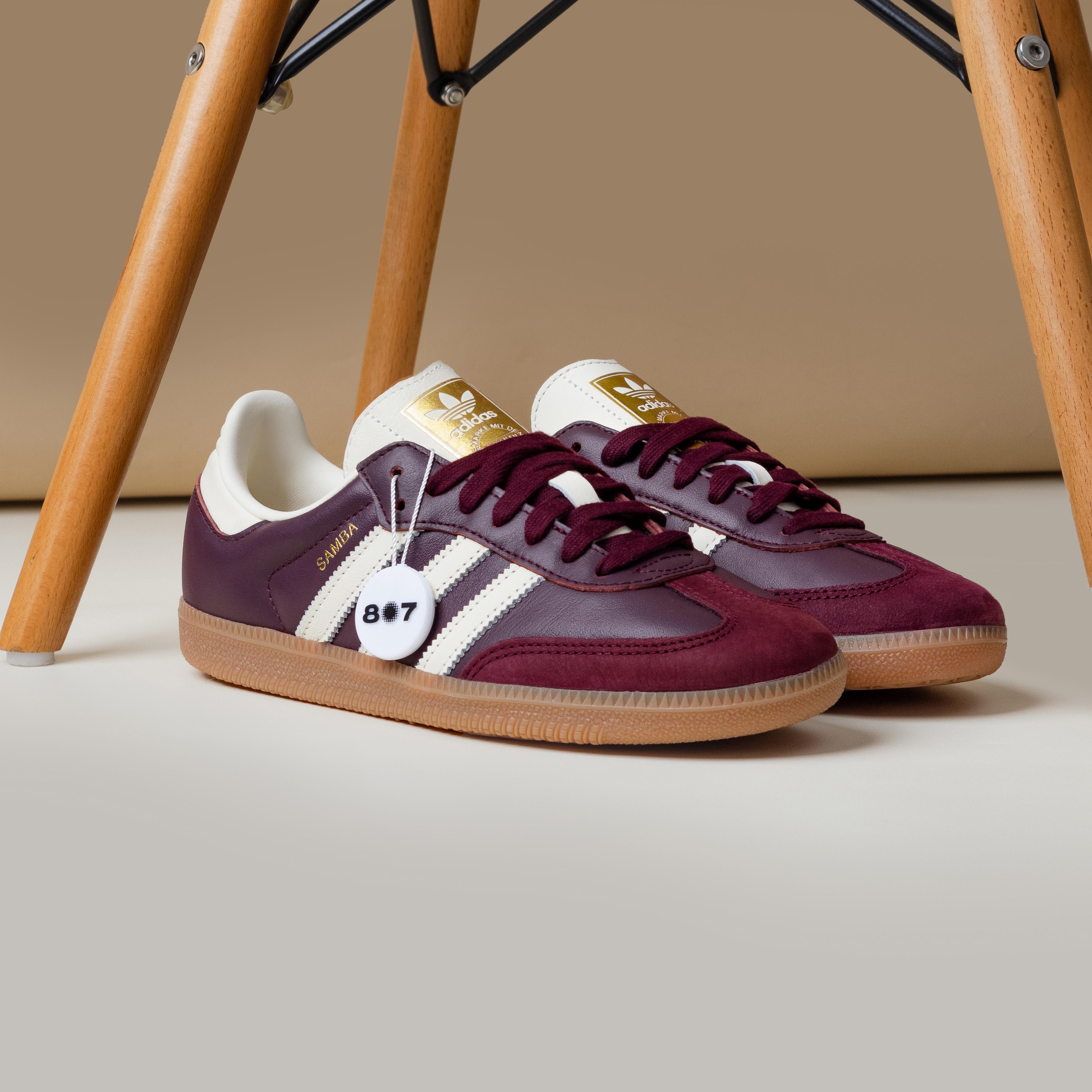 Adidas Samba Maroon Gold Metallic