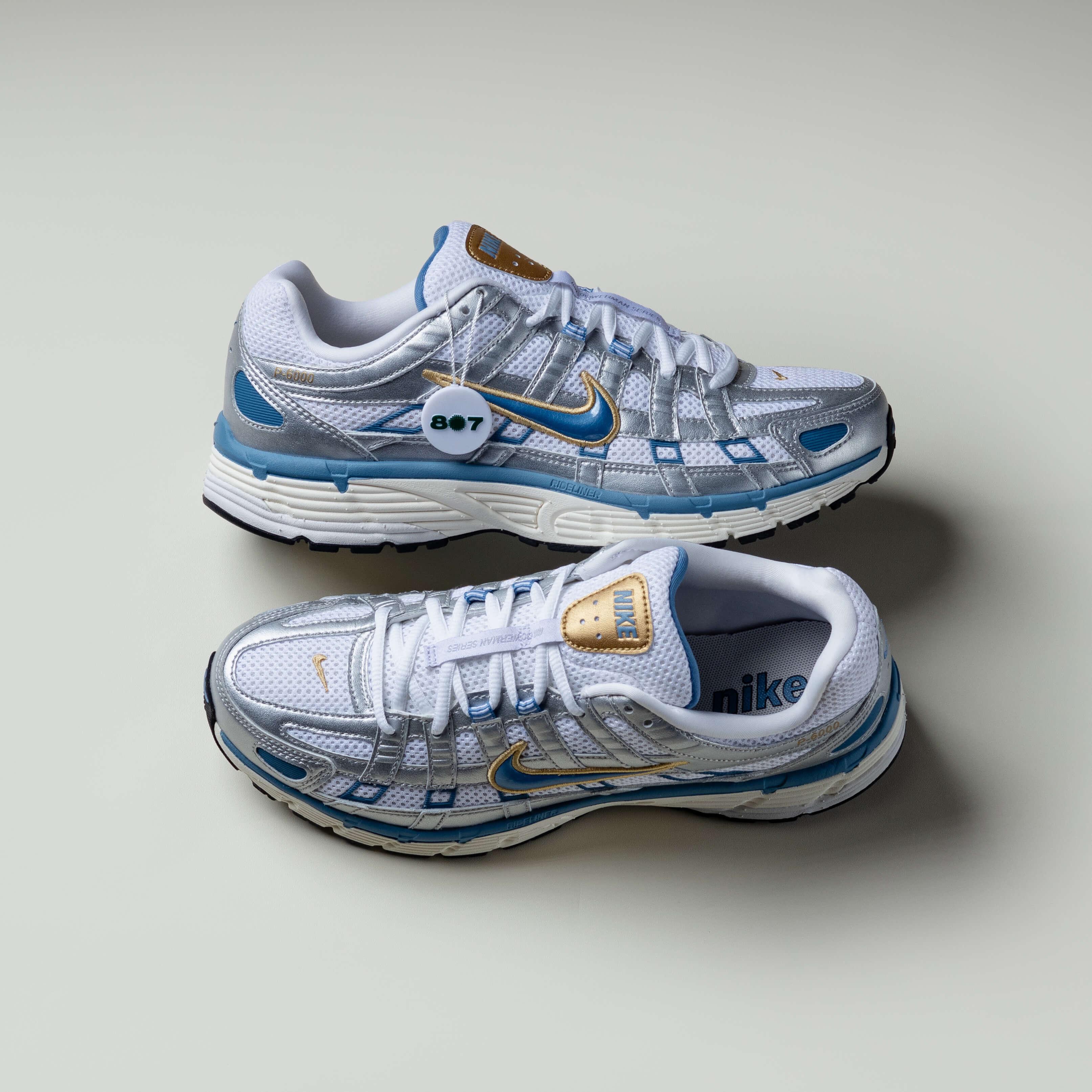 Nike P6000 Metallic Silver Aegean Storm White