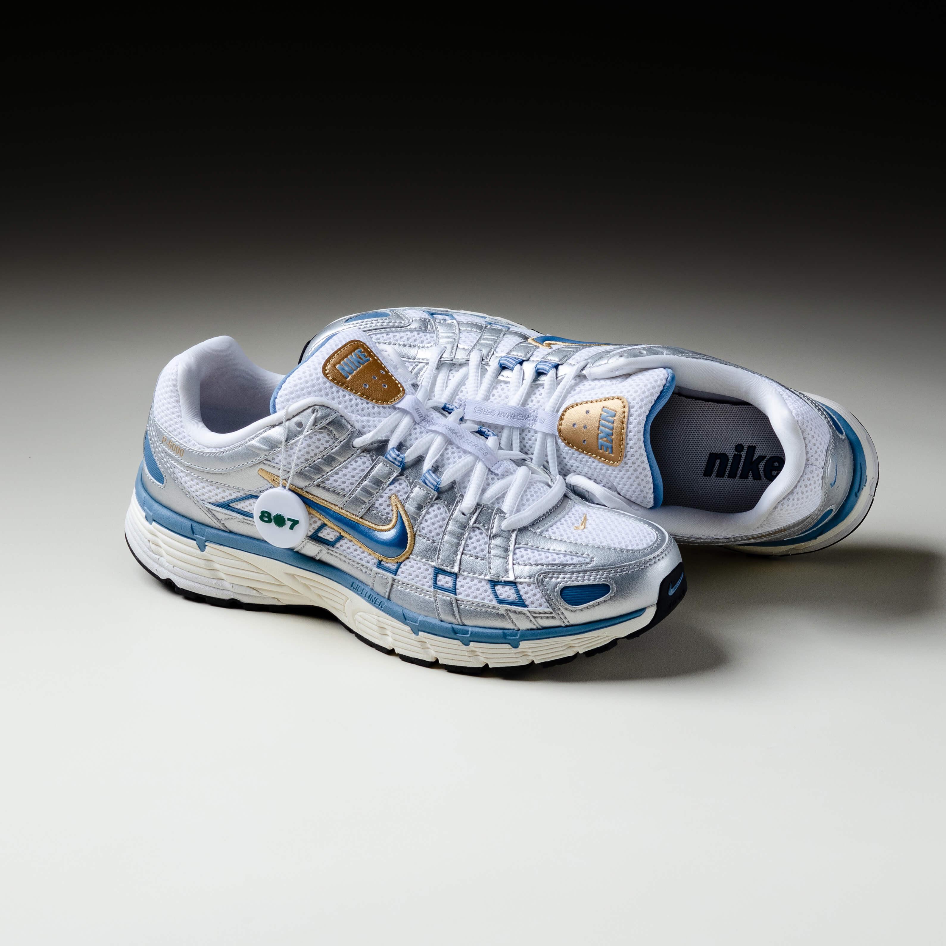 Nike P6000 Metallic Silver Aegean Storm White