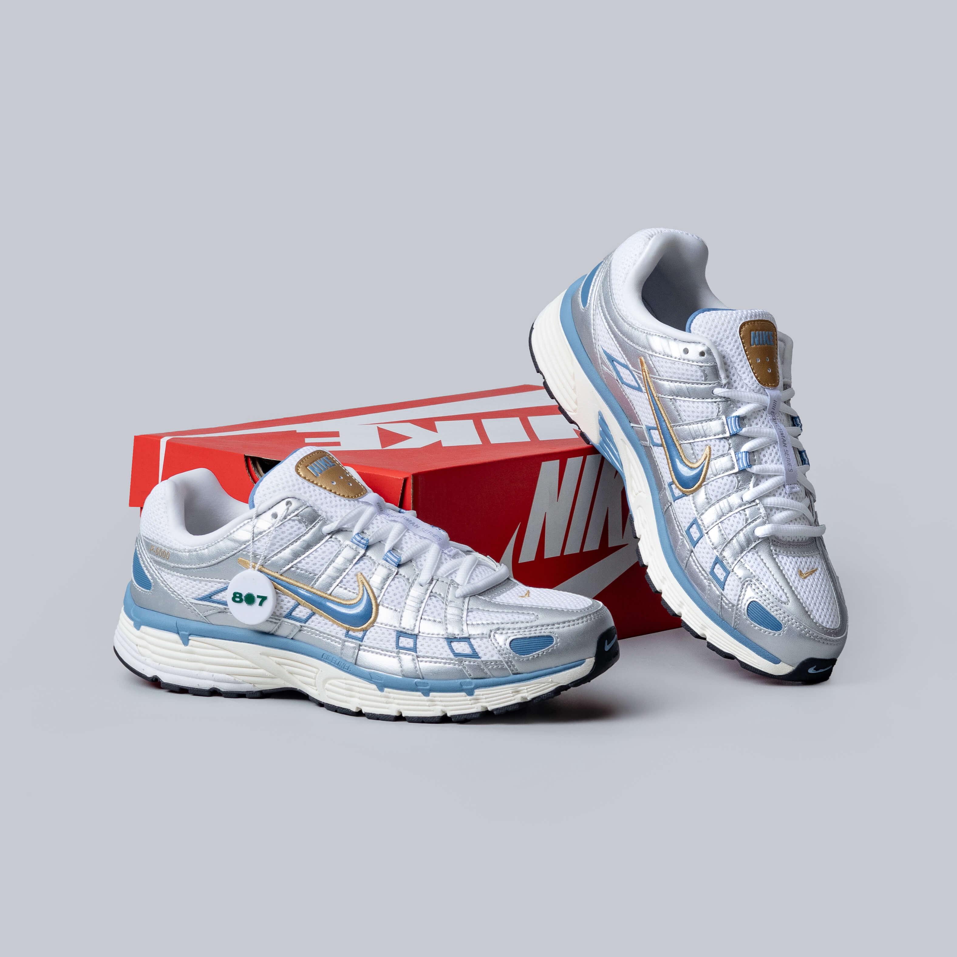 Nike P6000 Metallic Silver Aegean Storm White