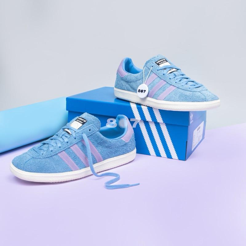 Adidas Blue Grass Light Blue Purple Tint