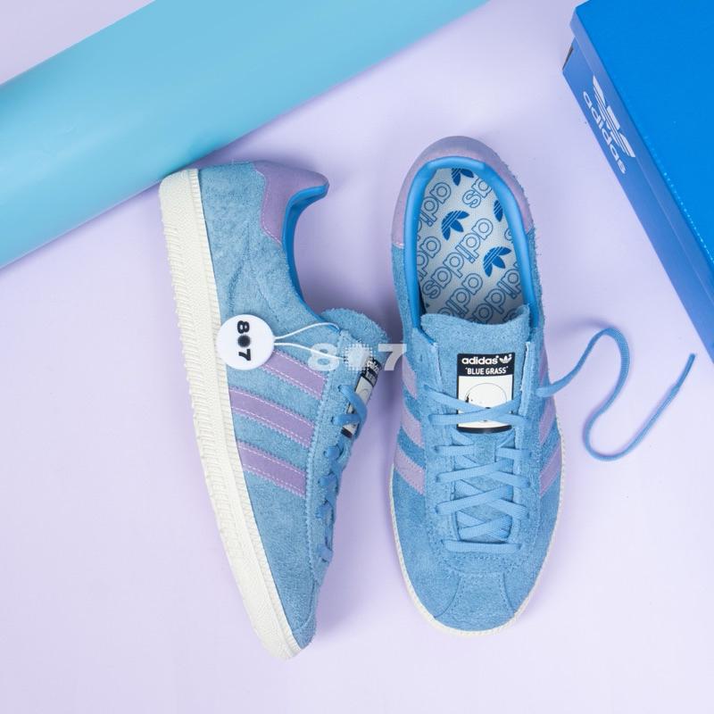 Adidas Blue Grass Light Blue Purple Tint