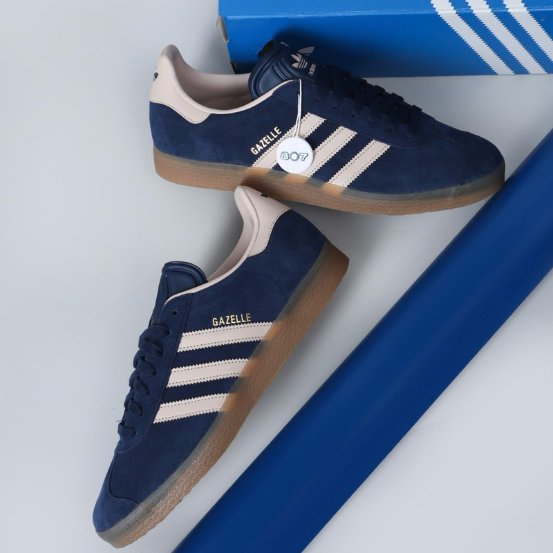 Adidas Gazelle Night Indigo Taupe Blue 