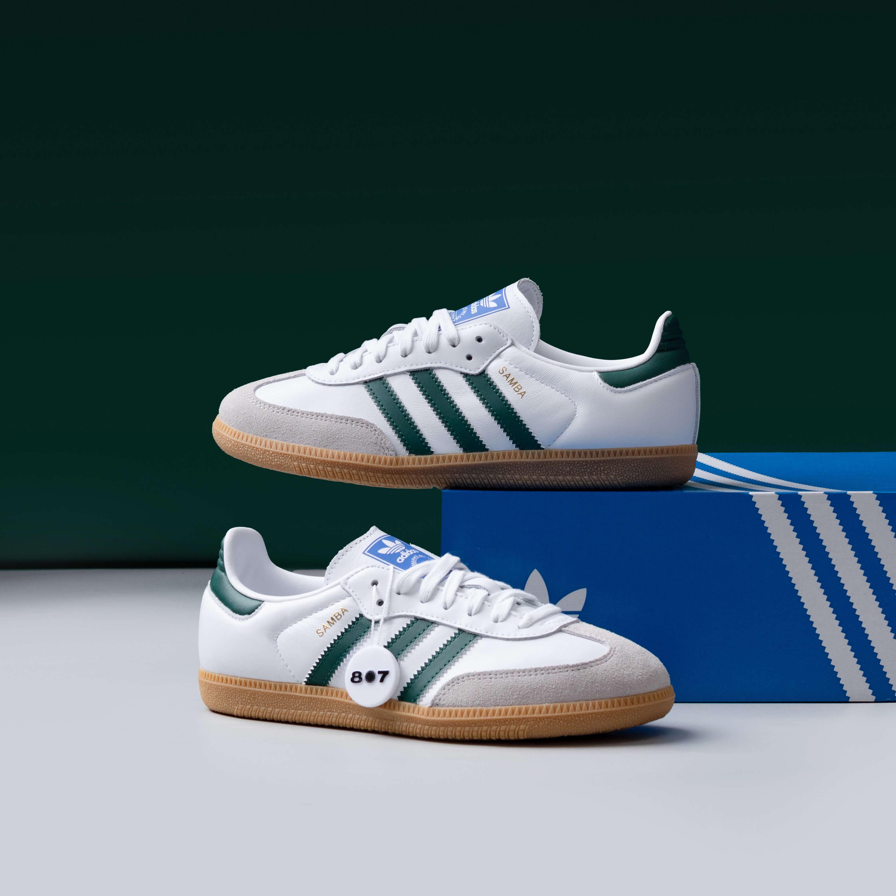 Adidas Samba White Collegiate Green Gum