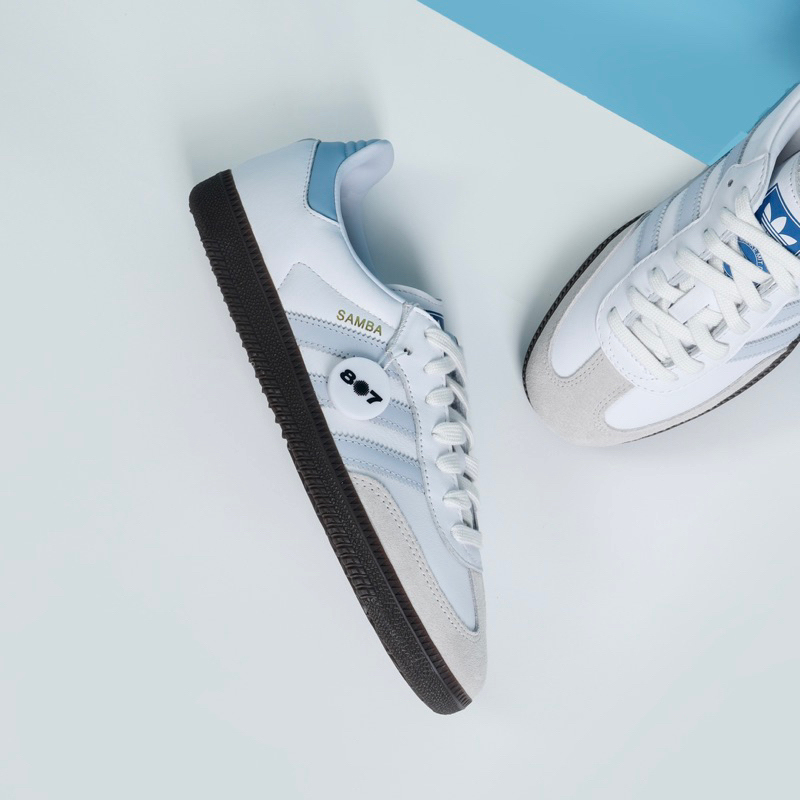 Adidas Samba White Halo Blue