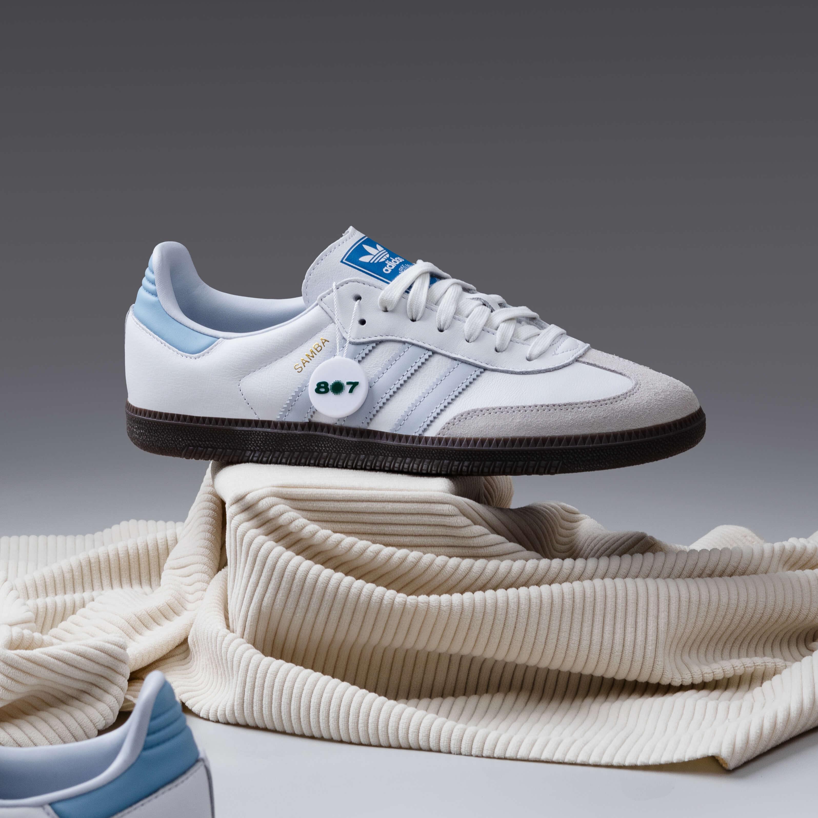 Adidas Samba White Halo Blue
