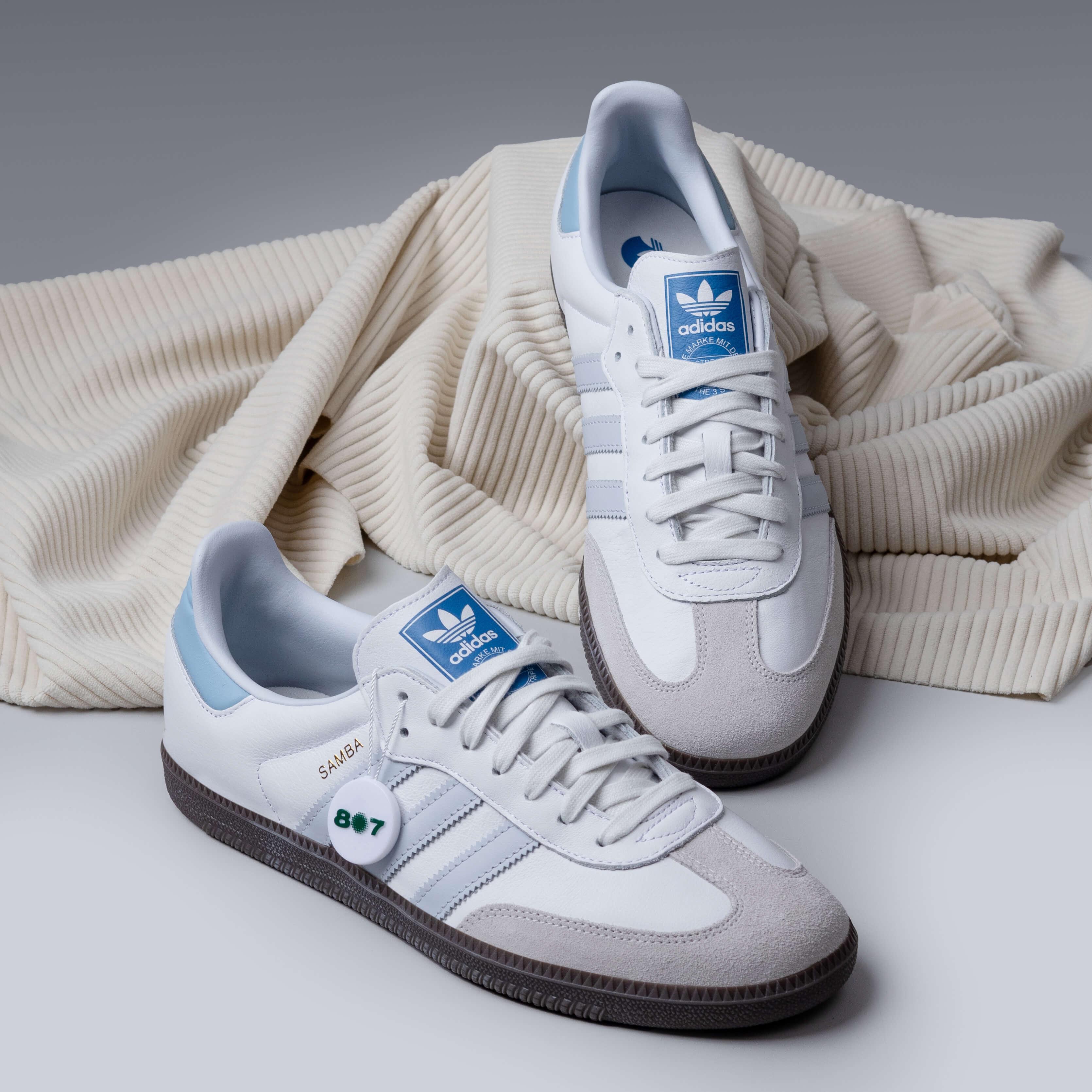 Adidas Samba White Halo Blue