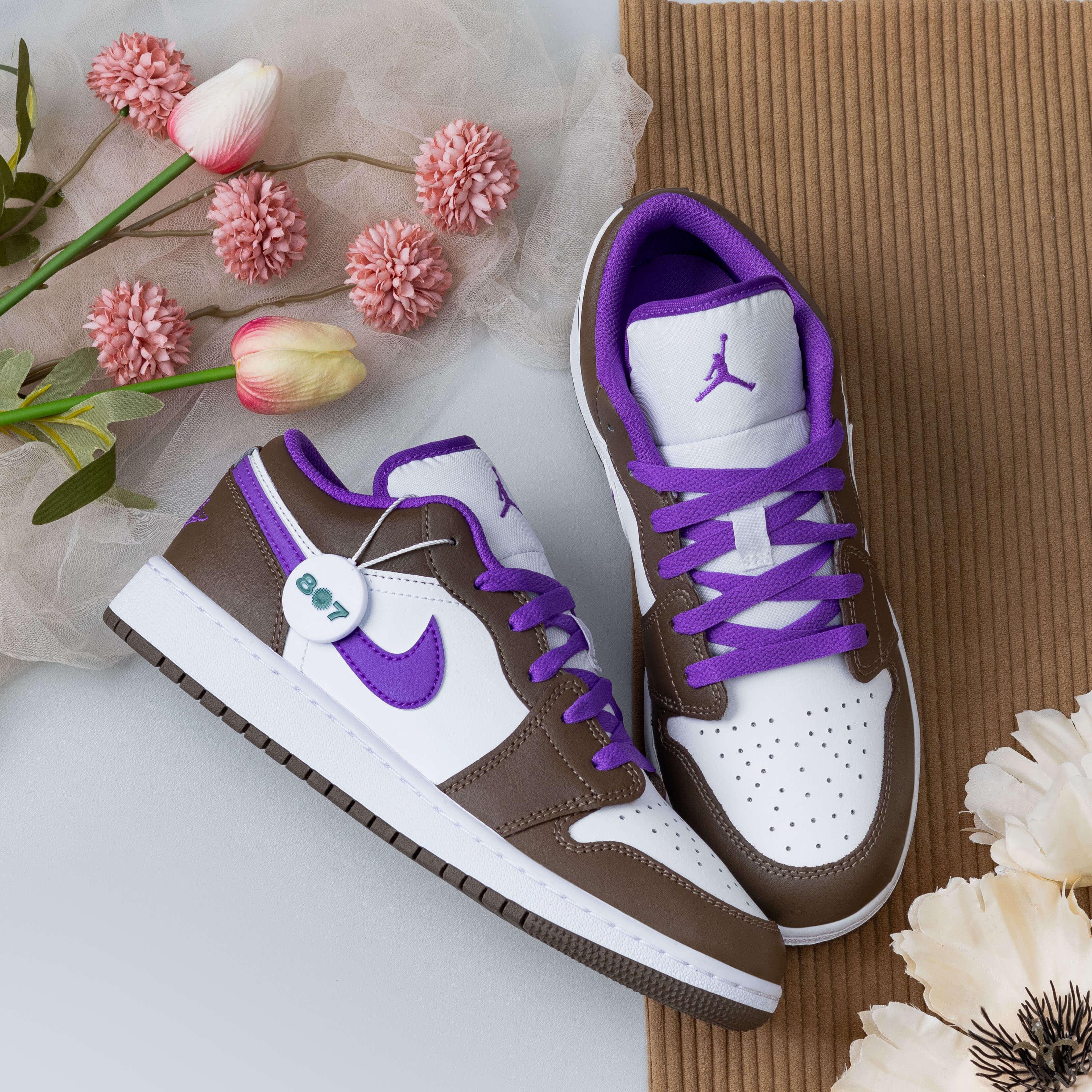 Air Jordan 1 Low Purple Mocha GS Women