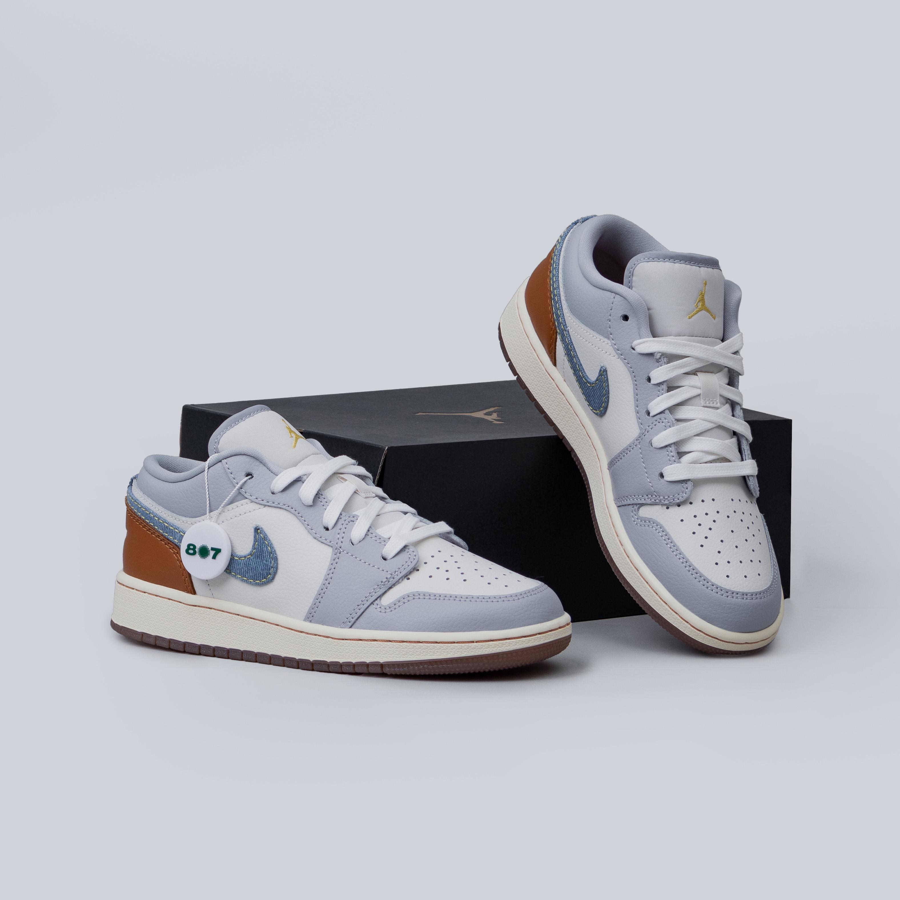 Air Jordan 1 Low Sashiko Phantom Blue GS Women