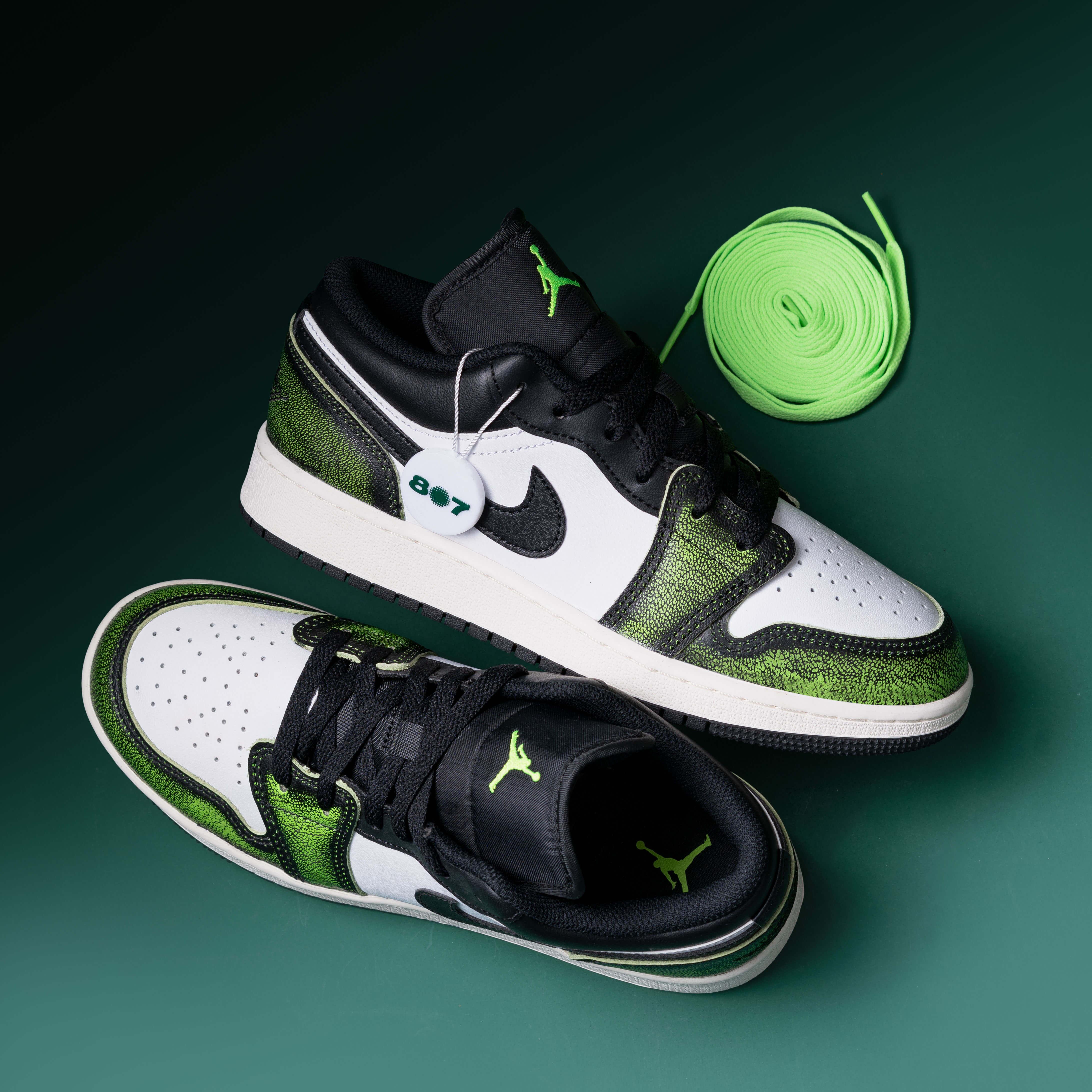 Air Jordan 1 Low Wear Away Electric Green GS Women