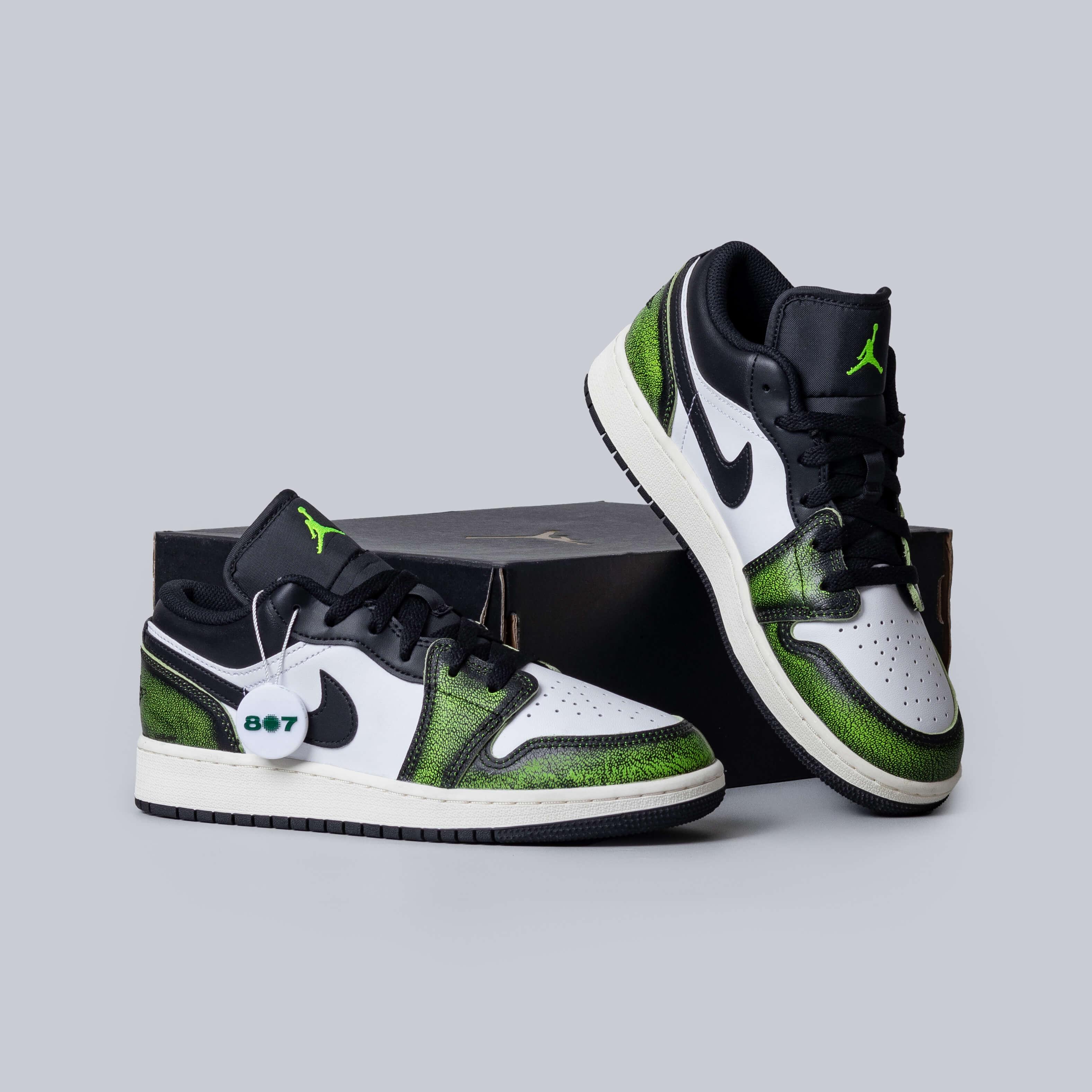 Air Jordan 1 Low Wear Away Electric Green GS Women