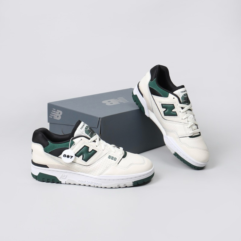 New Balance 550 Sea Salt Pine Green