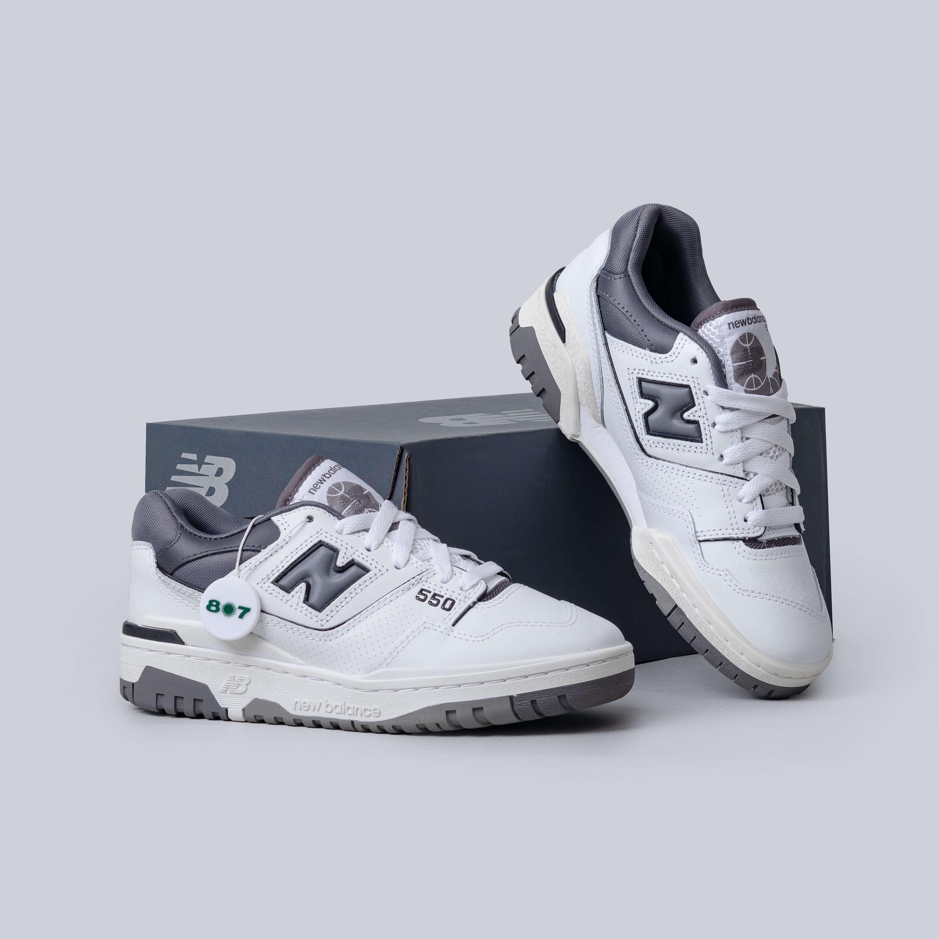 New Balance 550 White Grey Dark grey
