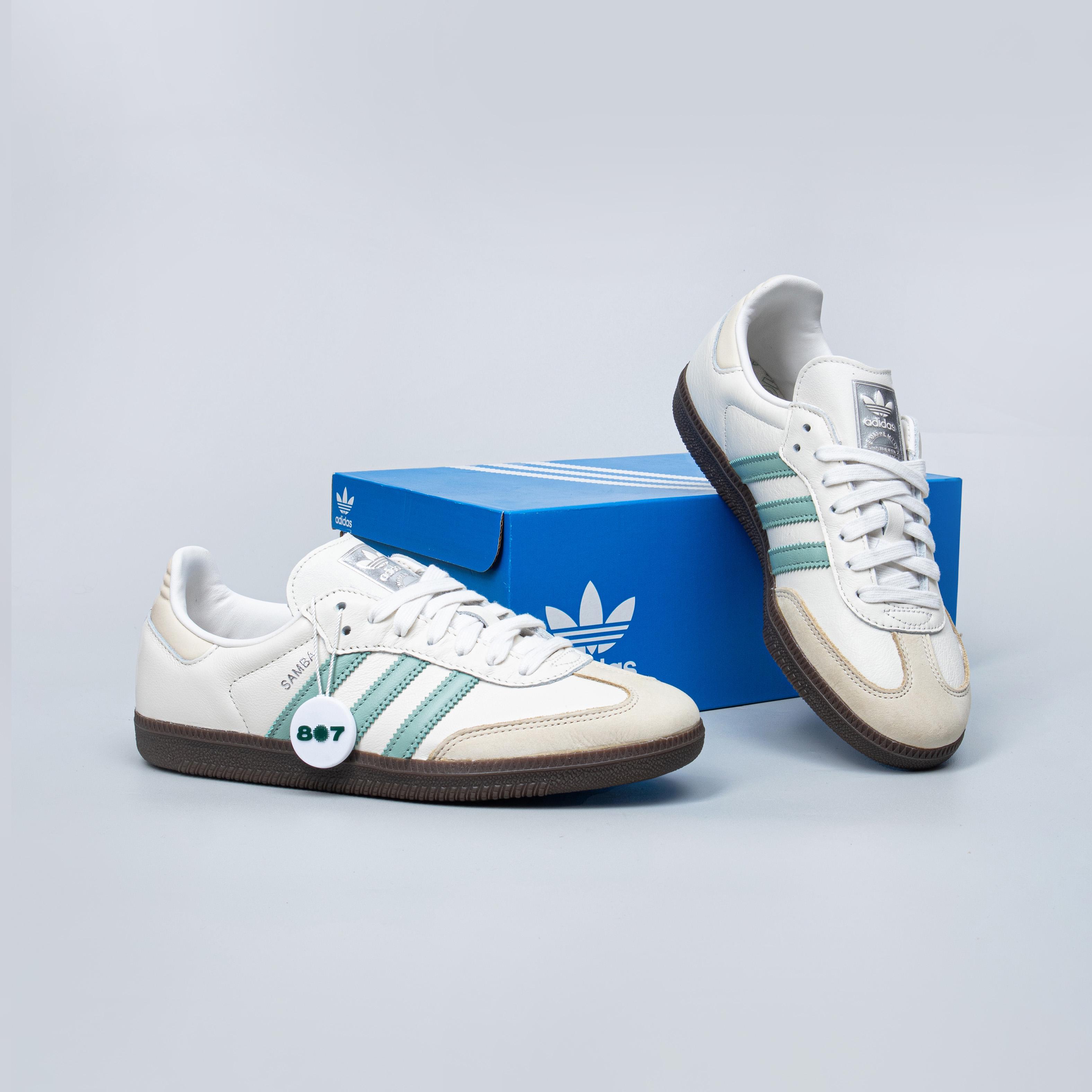 Adidas Samba Hazy White Green 
