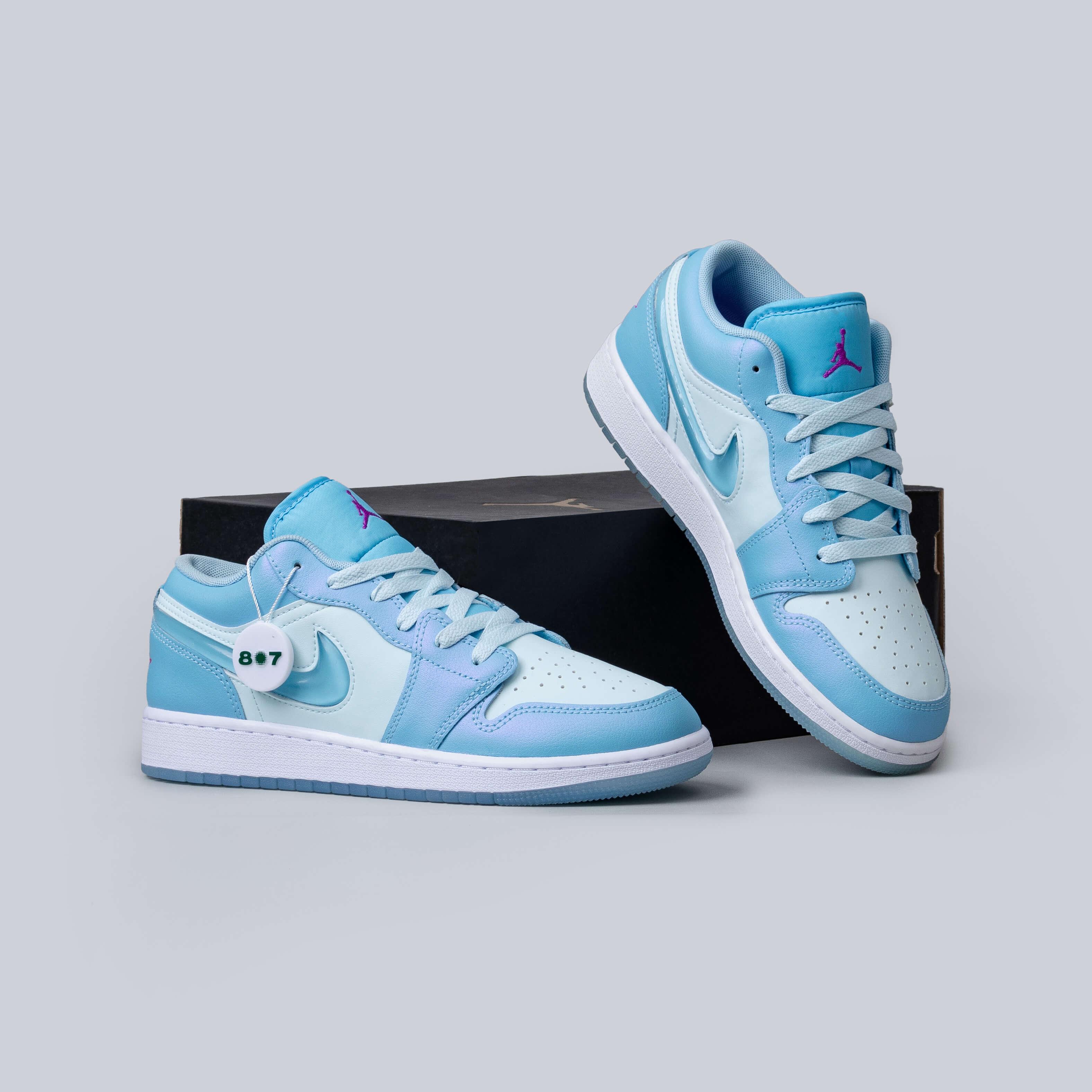 Air Jordan 1 Low Aquarius Blue GS Women