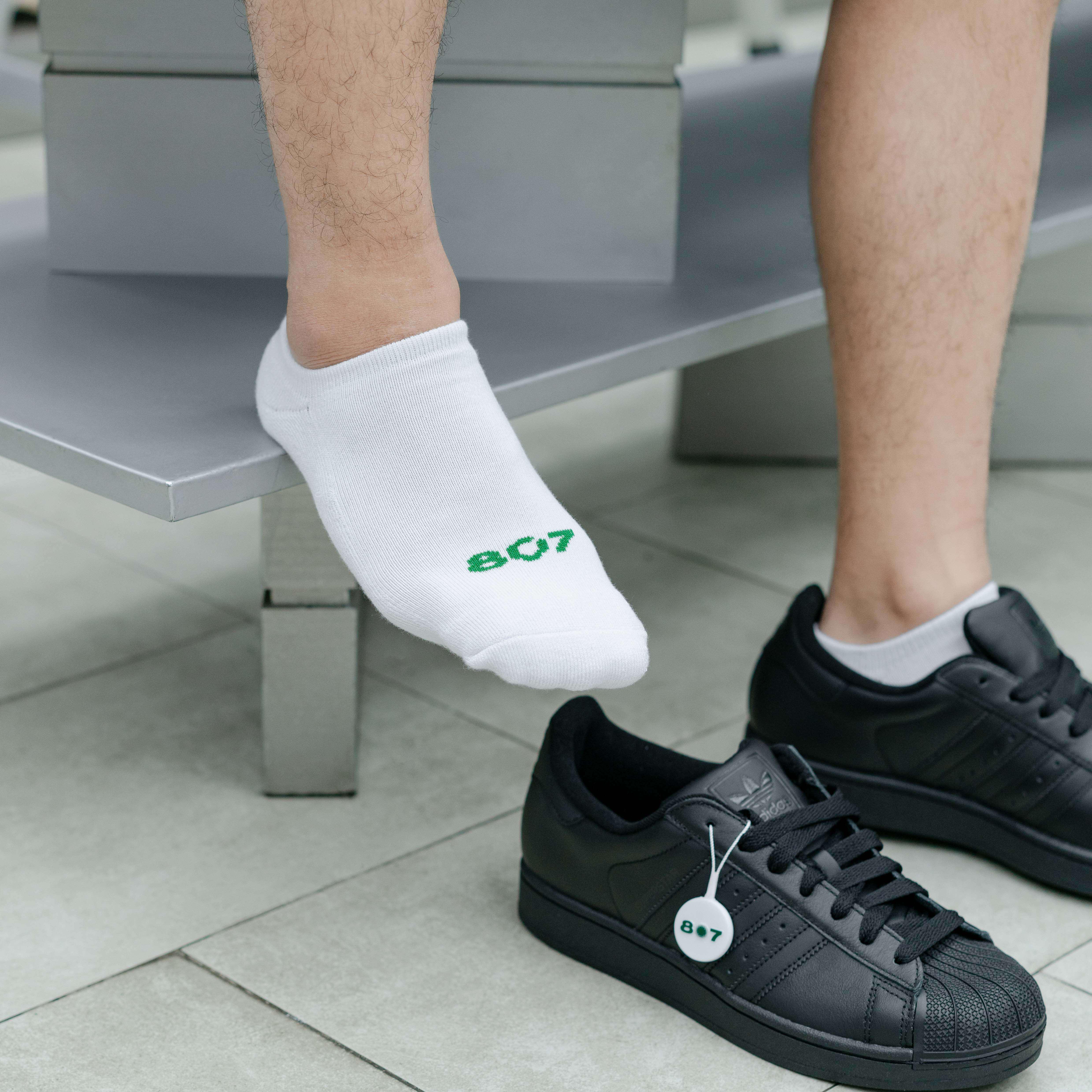 807 IDENTITY Hidden Socks White Green