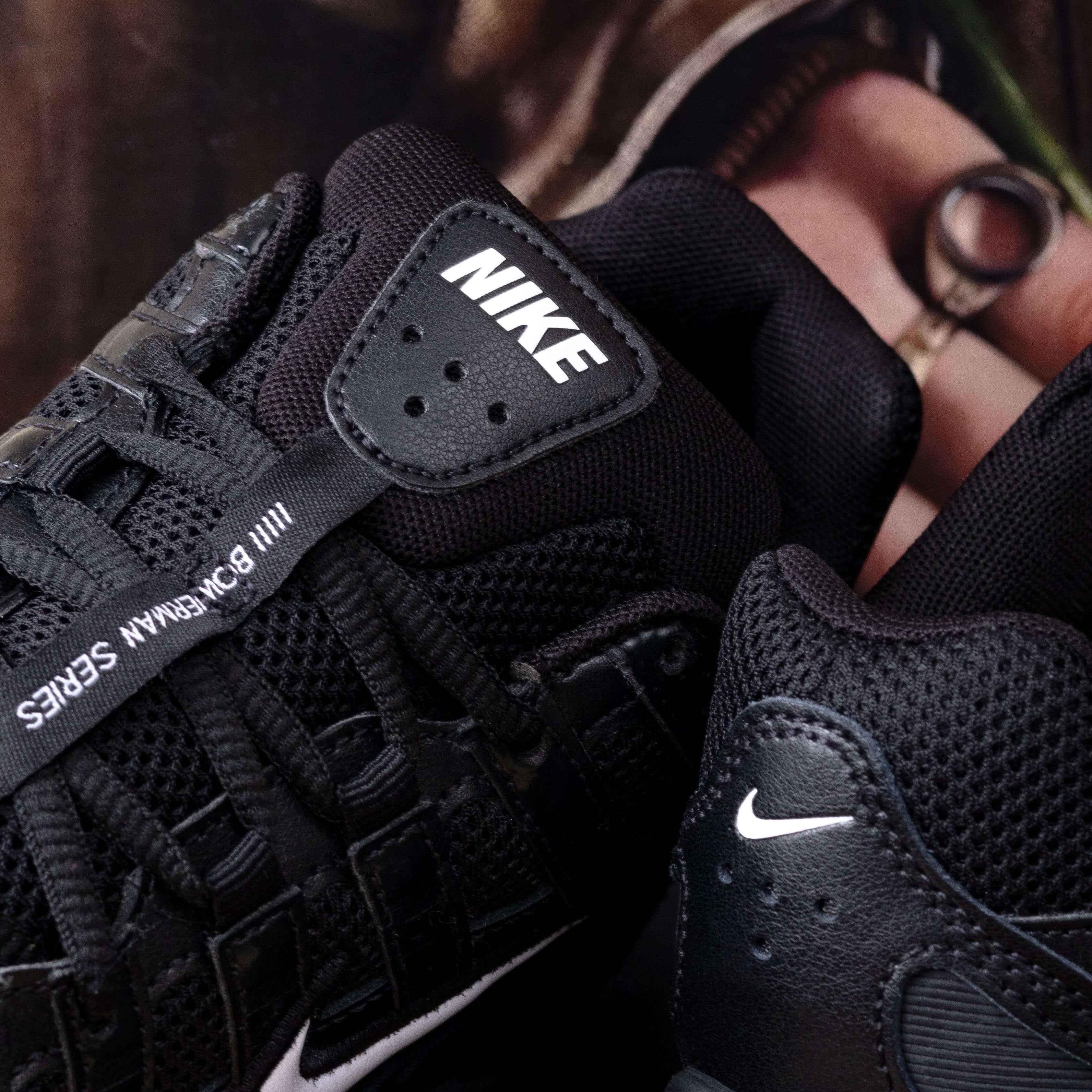 Nike P6000 Black Black White Swoosh