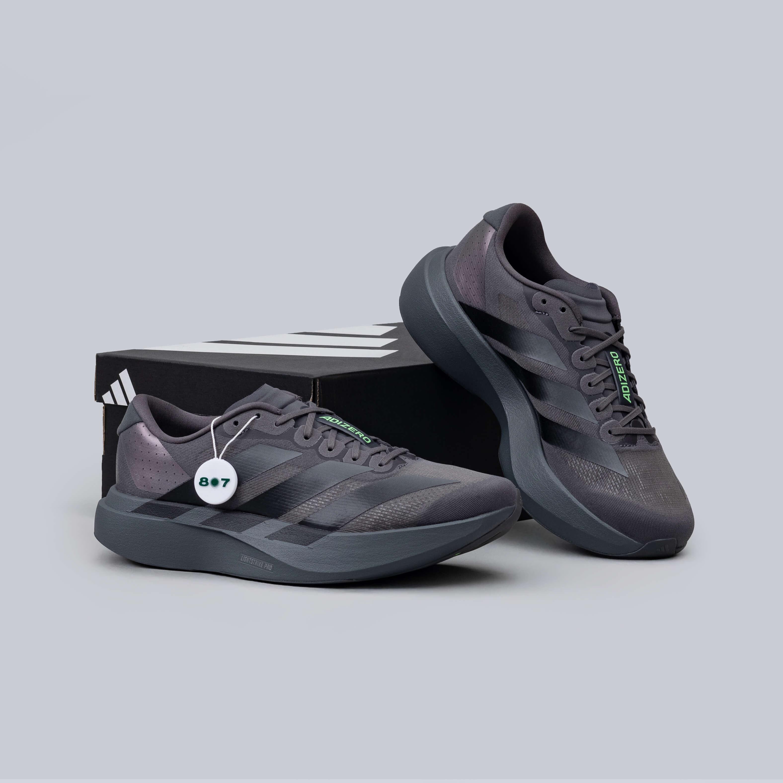 Adidas Adizero Evo SL Grey Black Lime Burst