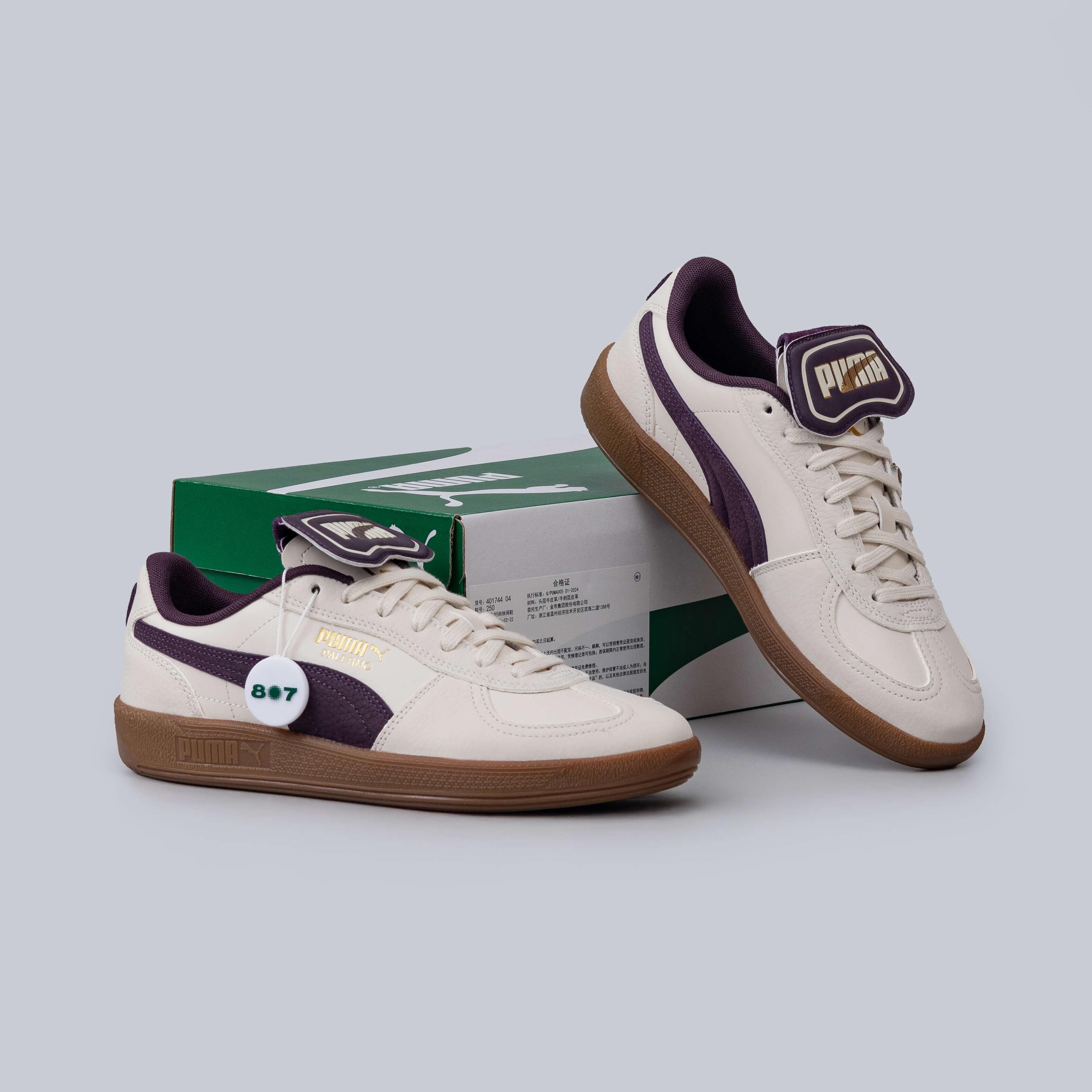 Puma Palermo Premium Alpine Snow Midnight Plum