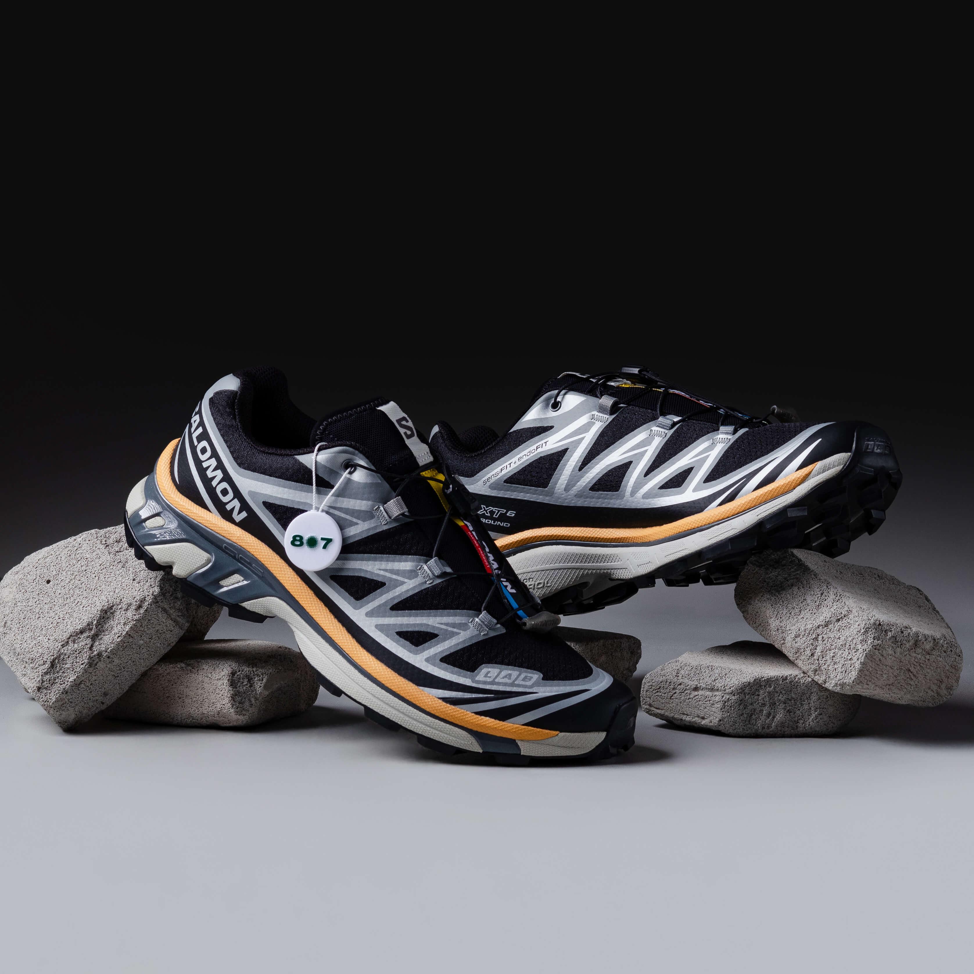 Salomon XT6 Black Footwear Silver Warm Apricot