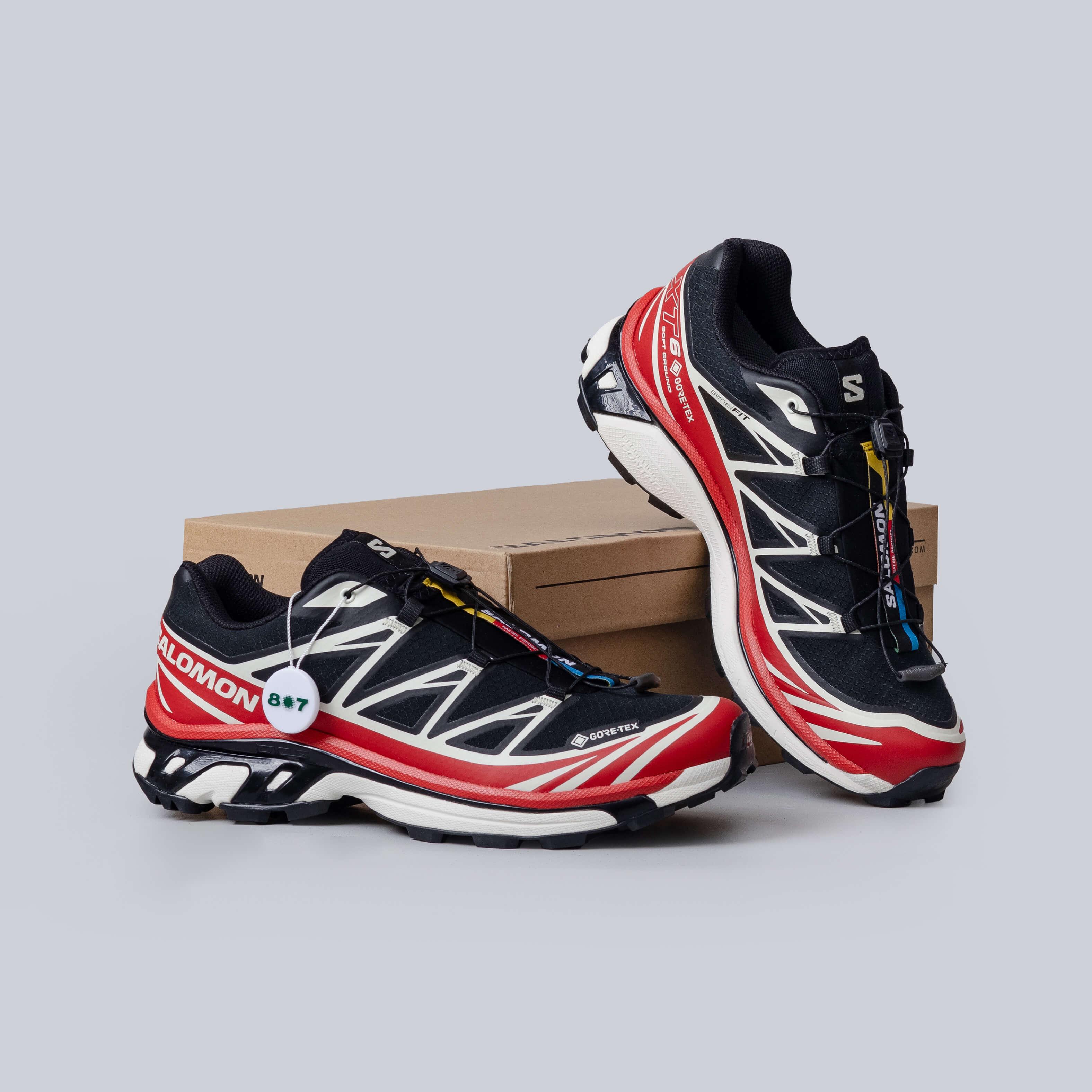 Salomon XT6 Goretex Black Flame Scarlet