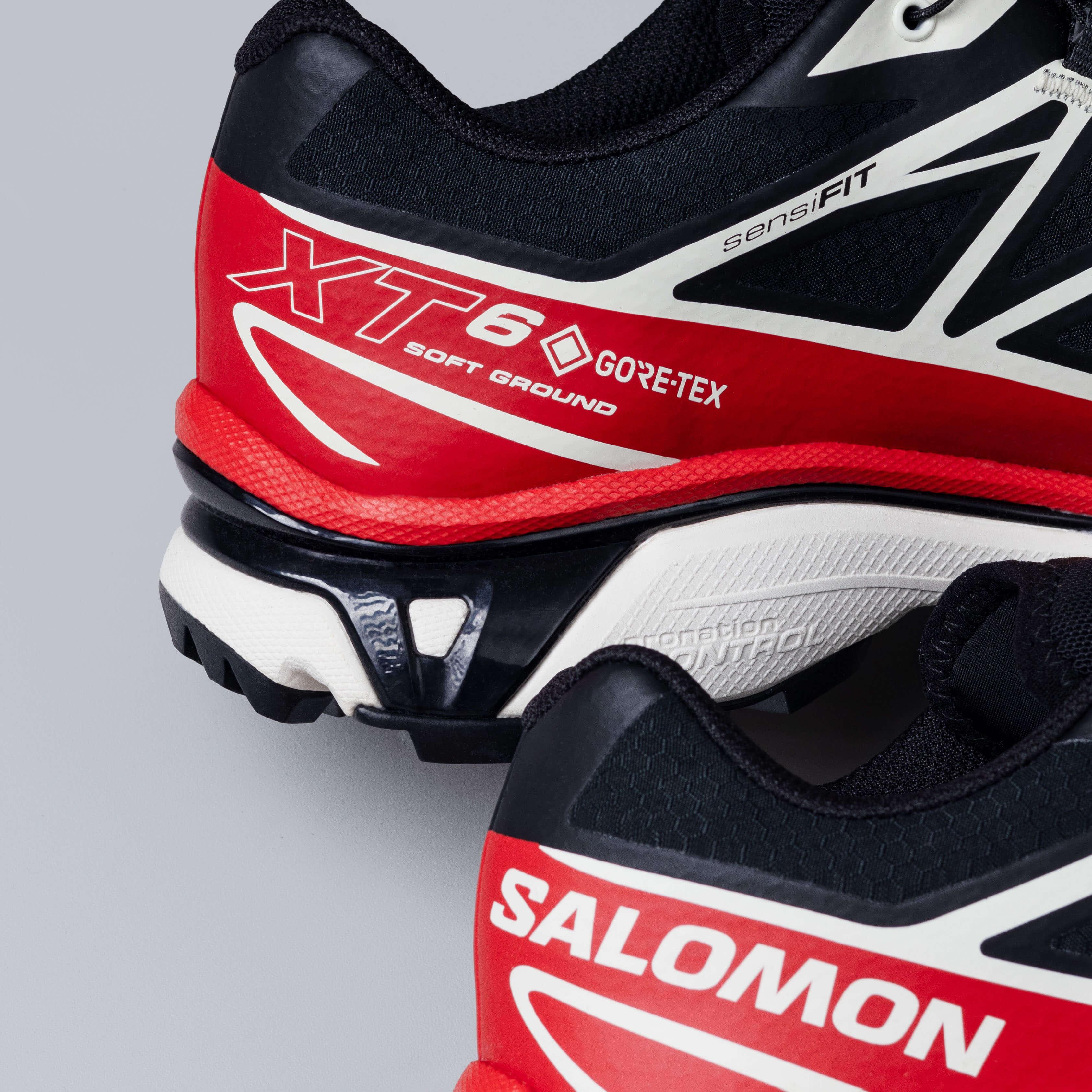 Salomon XT6 Goretex Black Flame Scarlet
