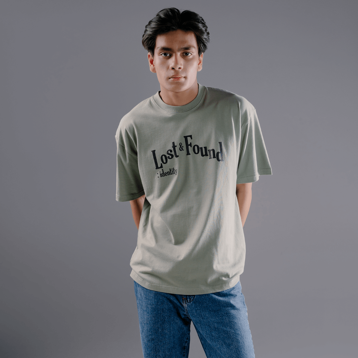807 IDENTITY Lost And Found Pastel Green Tee