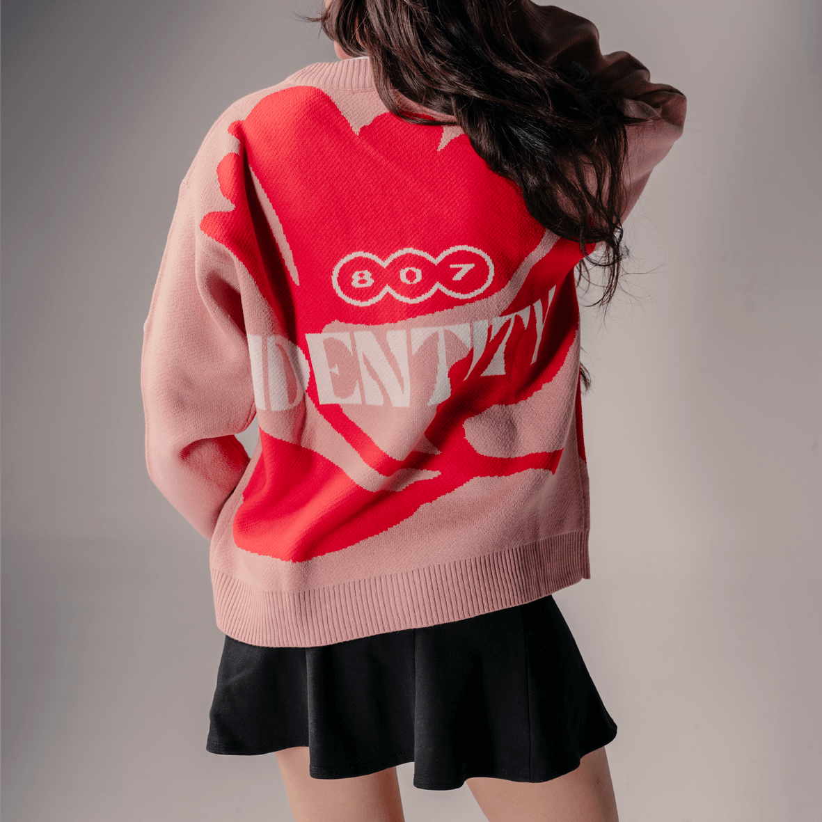 807 IDENTITY Women Rose Cardigan