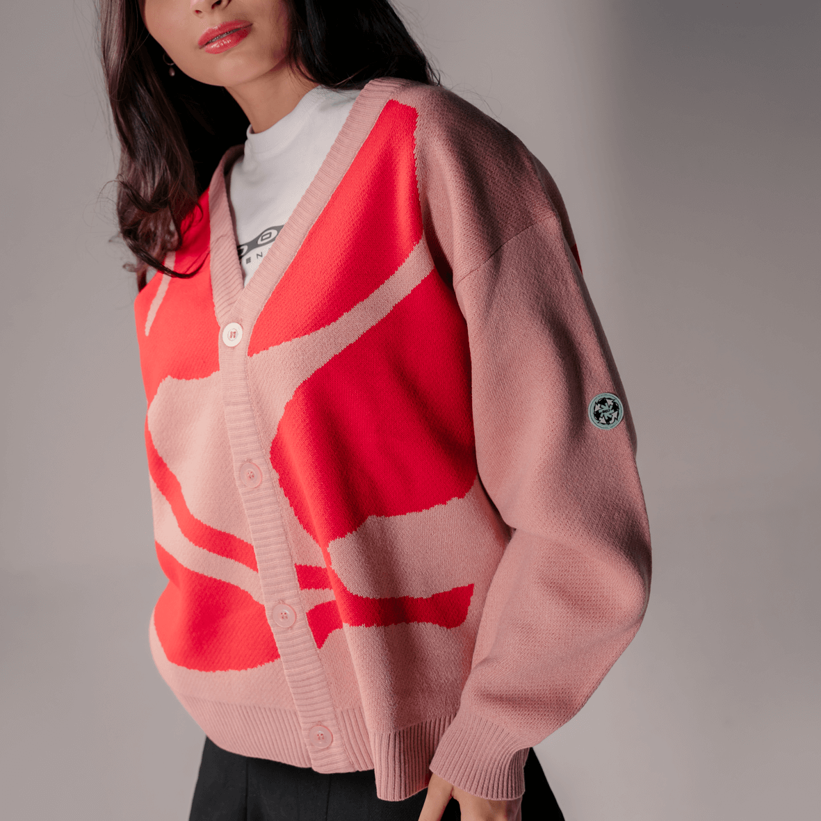 807 IDENTITY Women Rose Cardigan