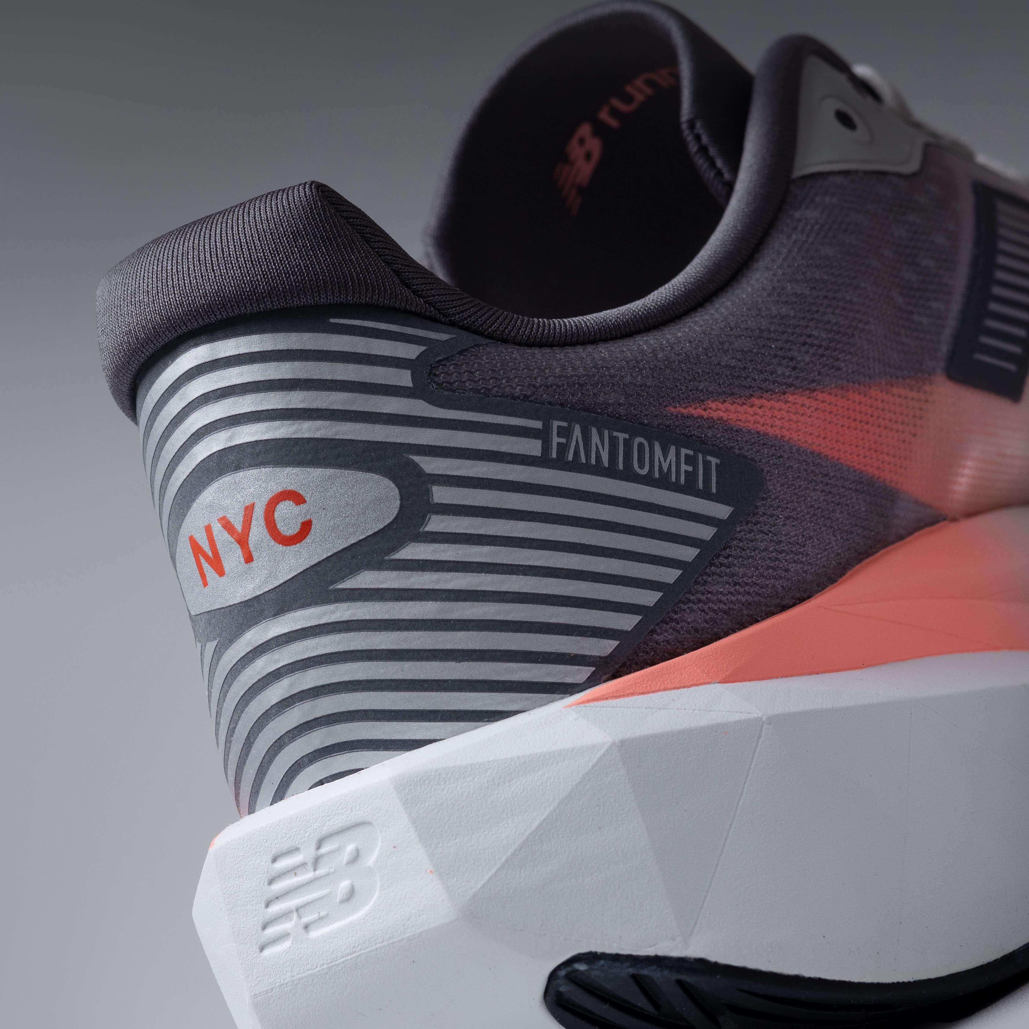 New Balance TCS NYC Marathon FuelCell Rebel V5 Grapefruit Grey