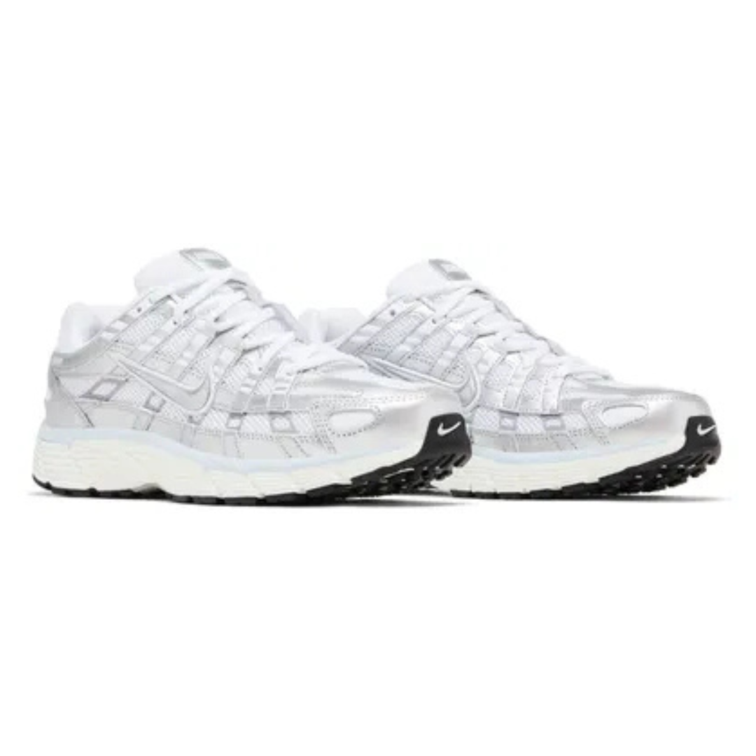 Nike P6000 White Blue Tint Sail Metallic SIlver
