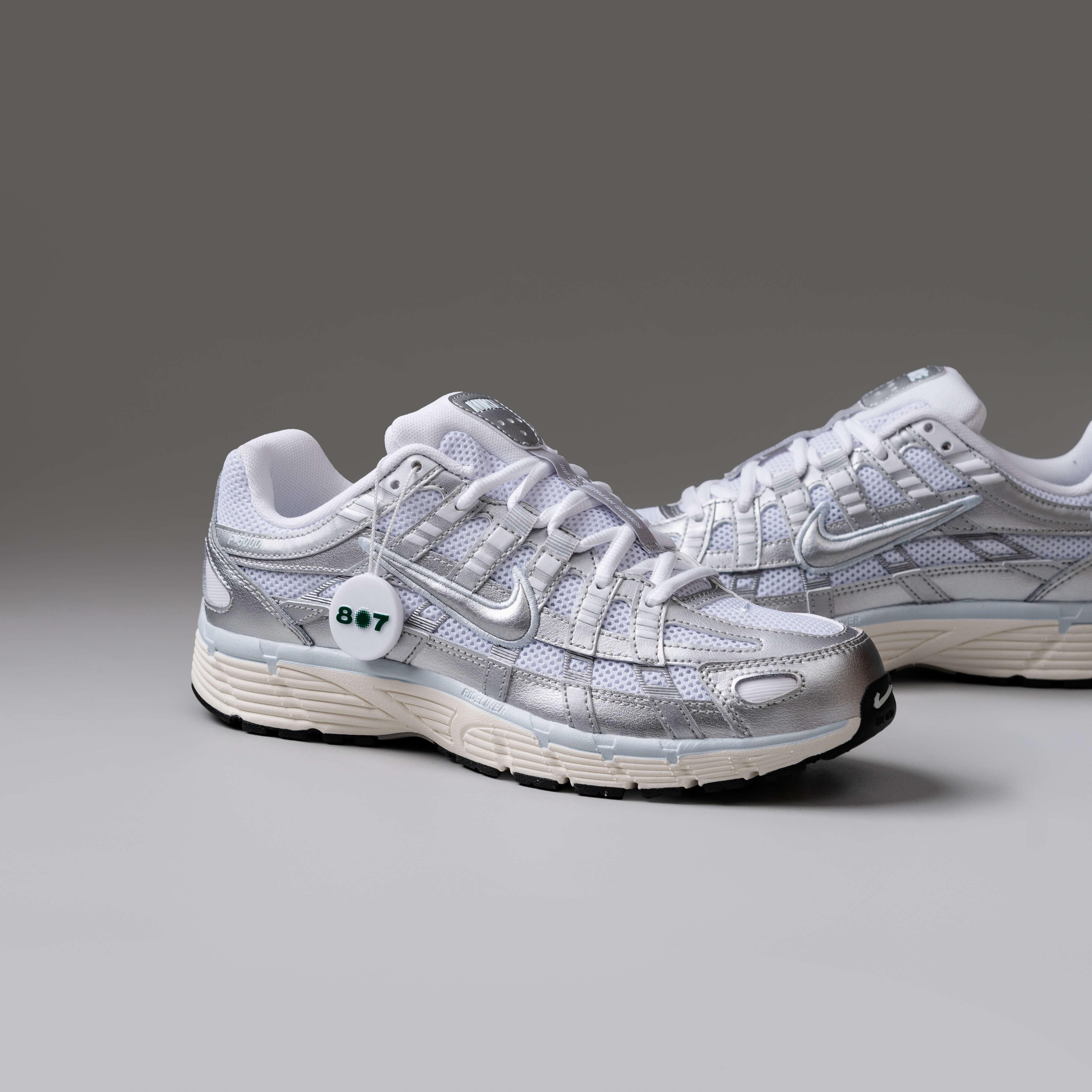 Nike P6000 White Blue Tint Sail Metallic SIlver