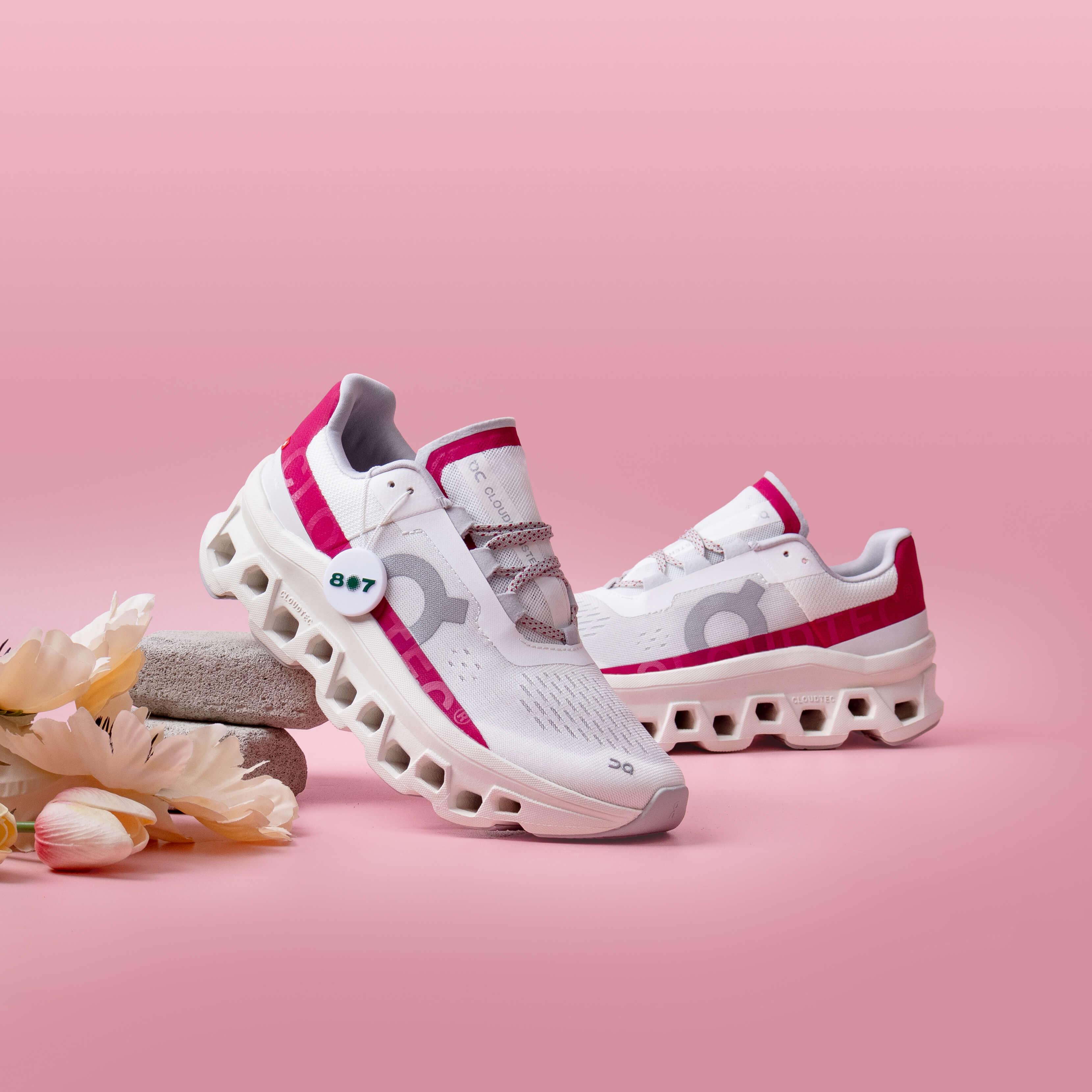 ON Cloudmonster Ivory Grenadine