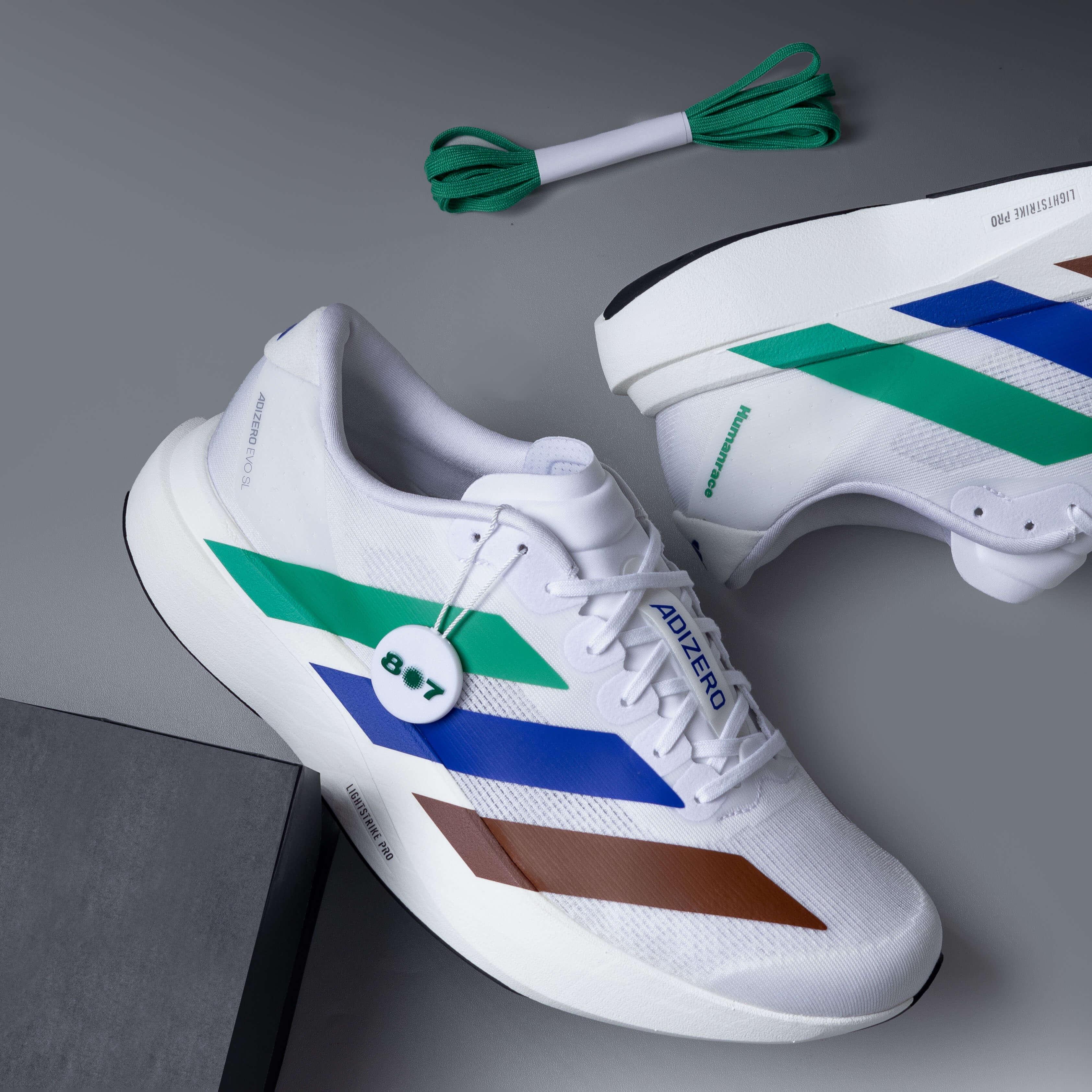Adidas Adizero Evo SL Pharrell Humanrace White Green Blue 
