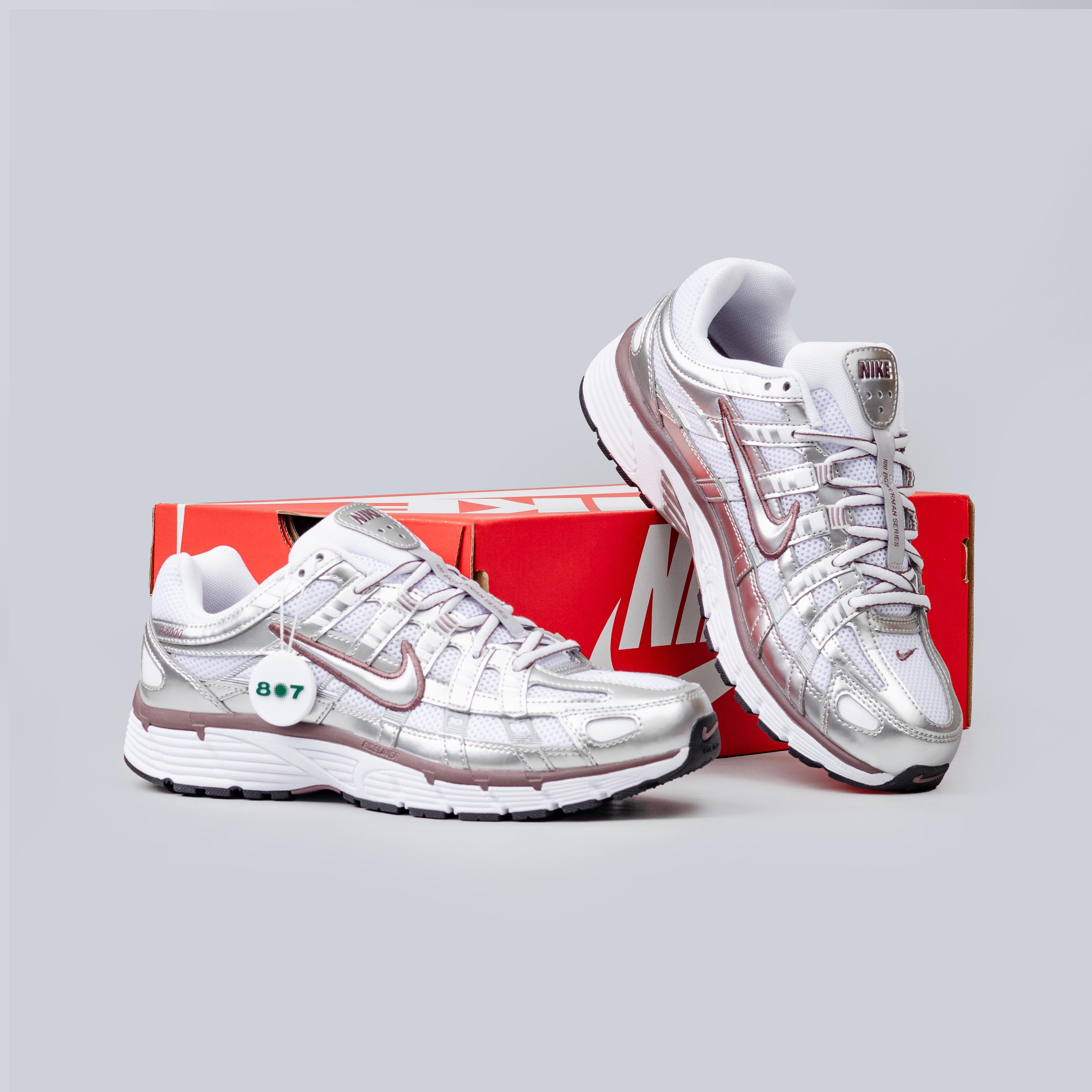 Nike P6000 White Metallic Silver Tattoo