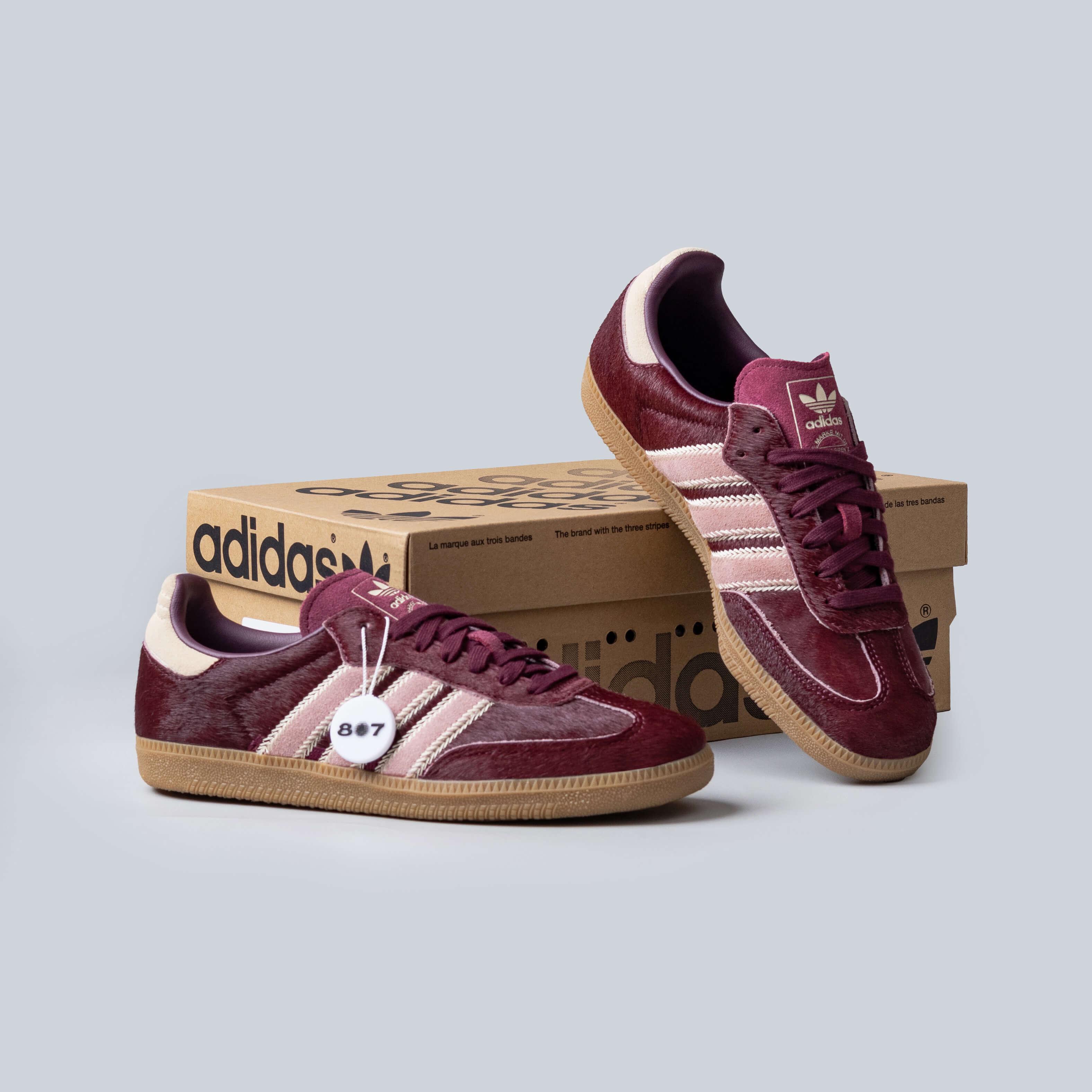 Adidas Samba OG Maroon Sand Strata Pony
