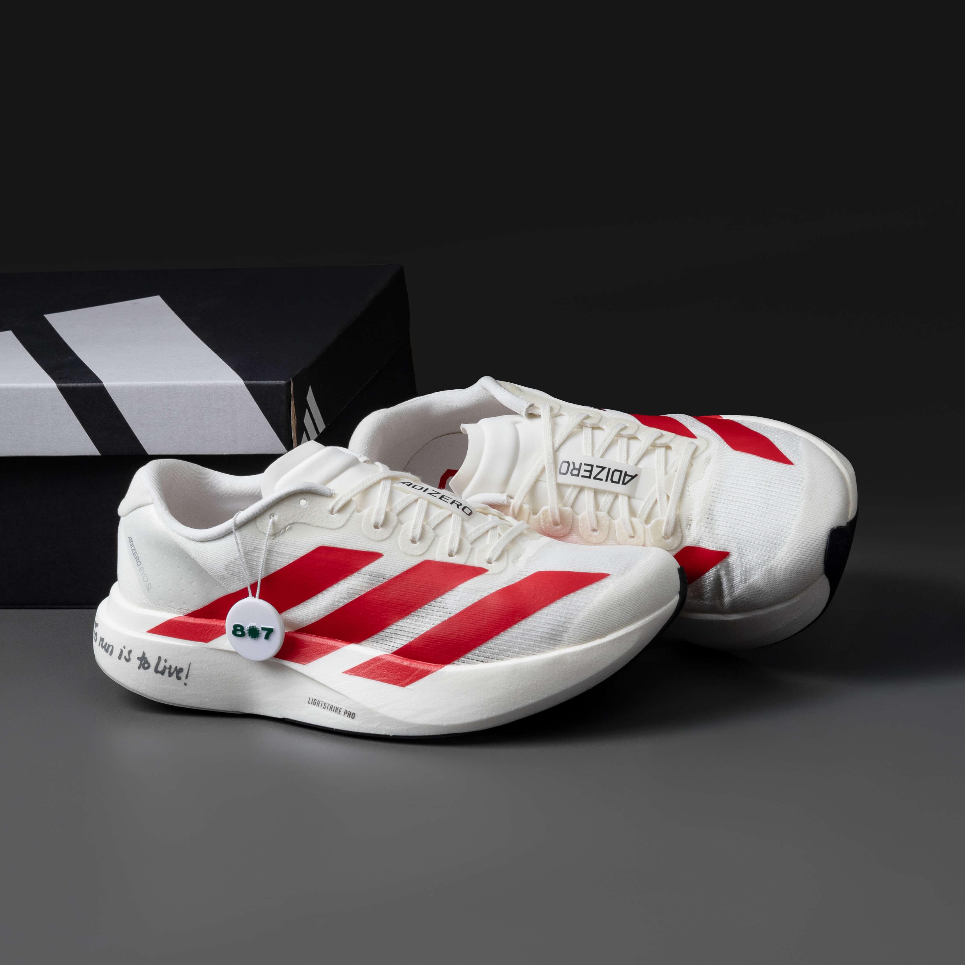 Adidas Adizero Evo SL Off White Better Scarlet