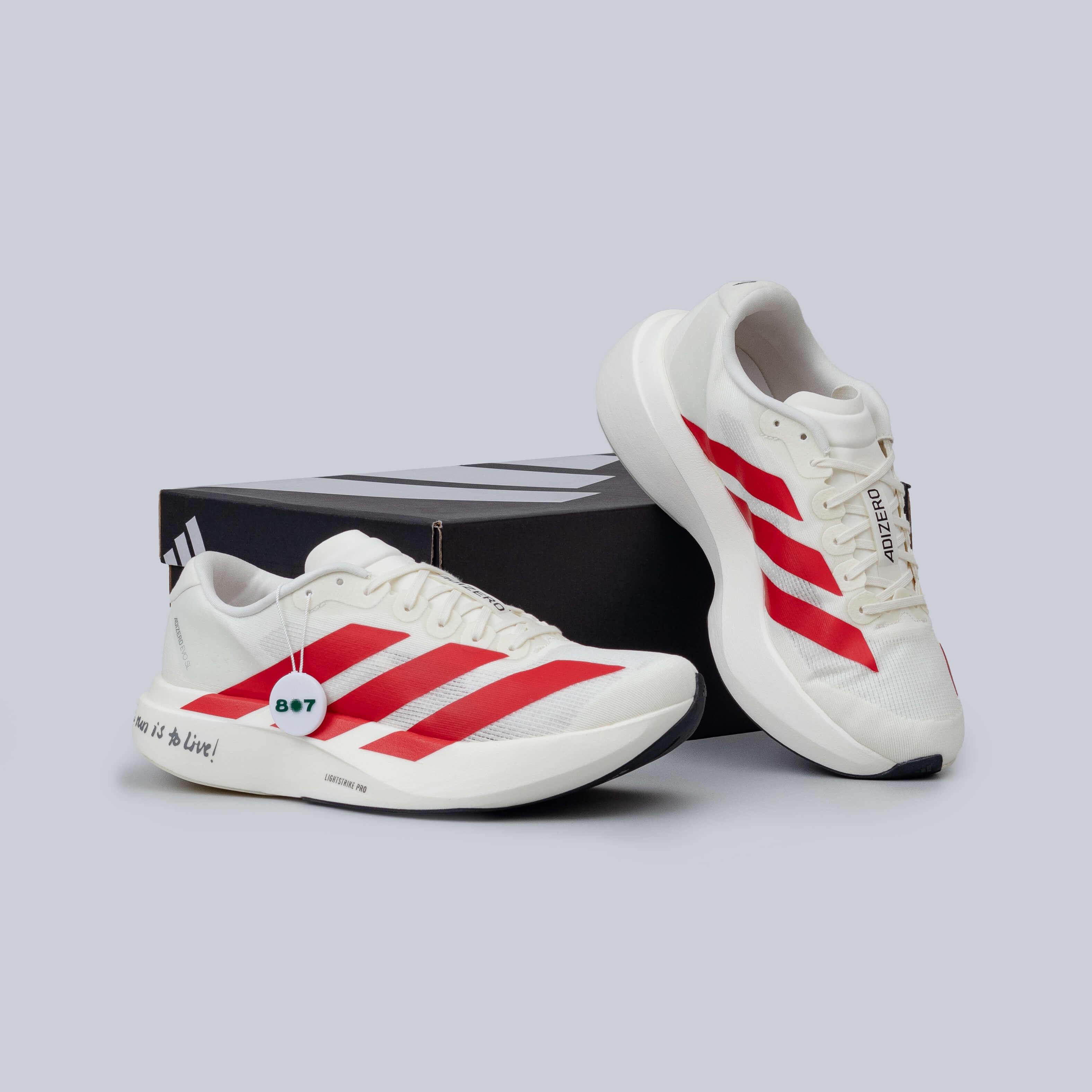 Adidas Adizero Evo SL Off White Better Scarlet