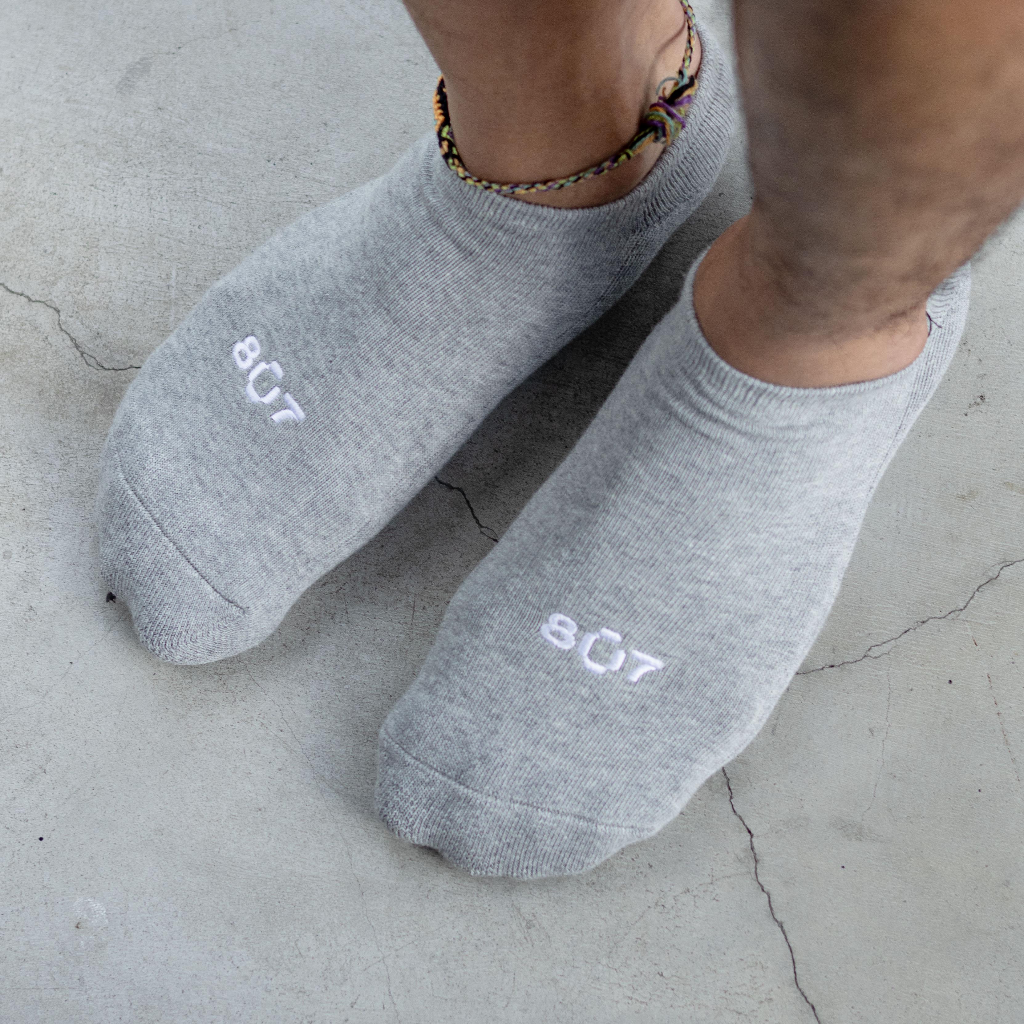 807GARAGE / 807 IDENTITY Hidden Socks Grey White
