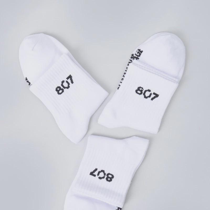 807 Quarter Length White Black Socks