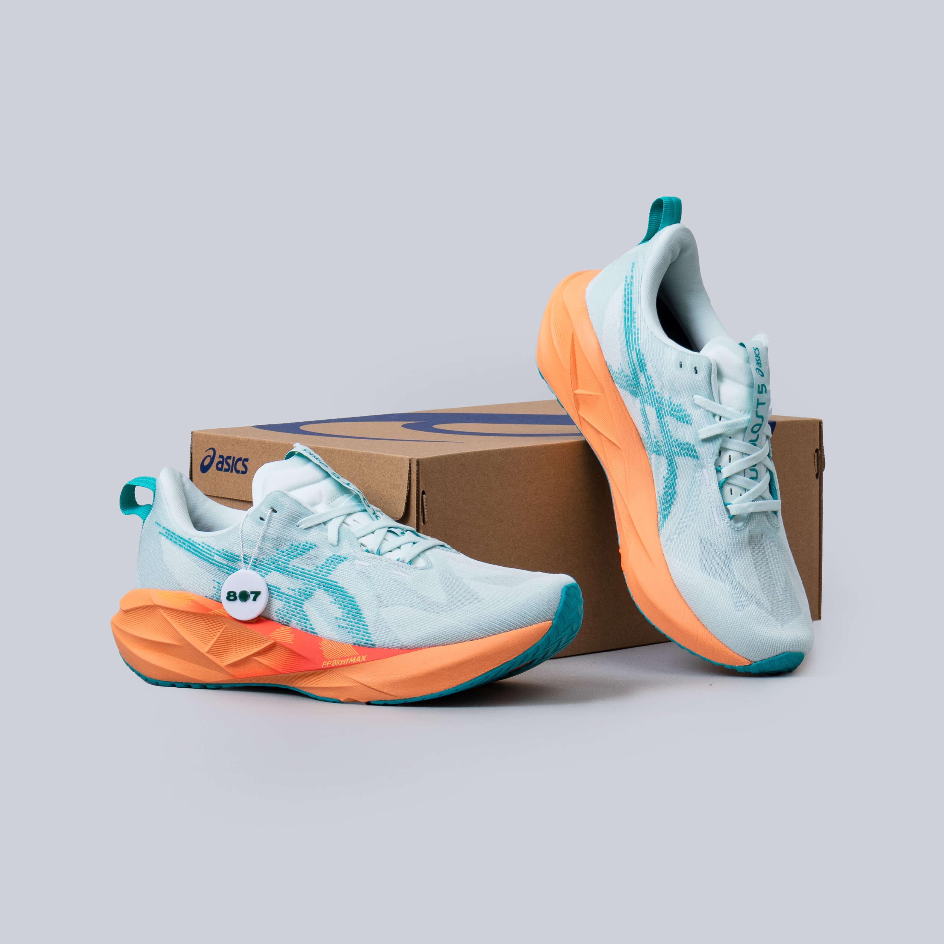 Asics Novablast 5 Soothing Sea Wave Teal Orange