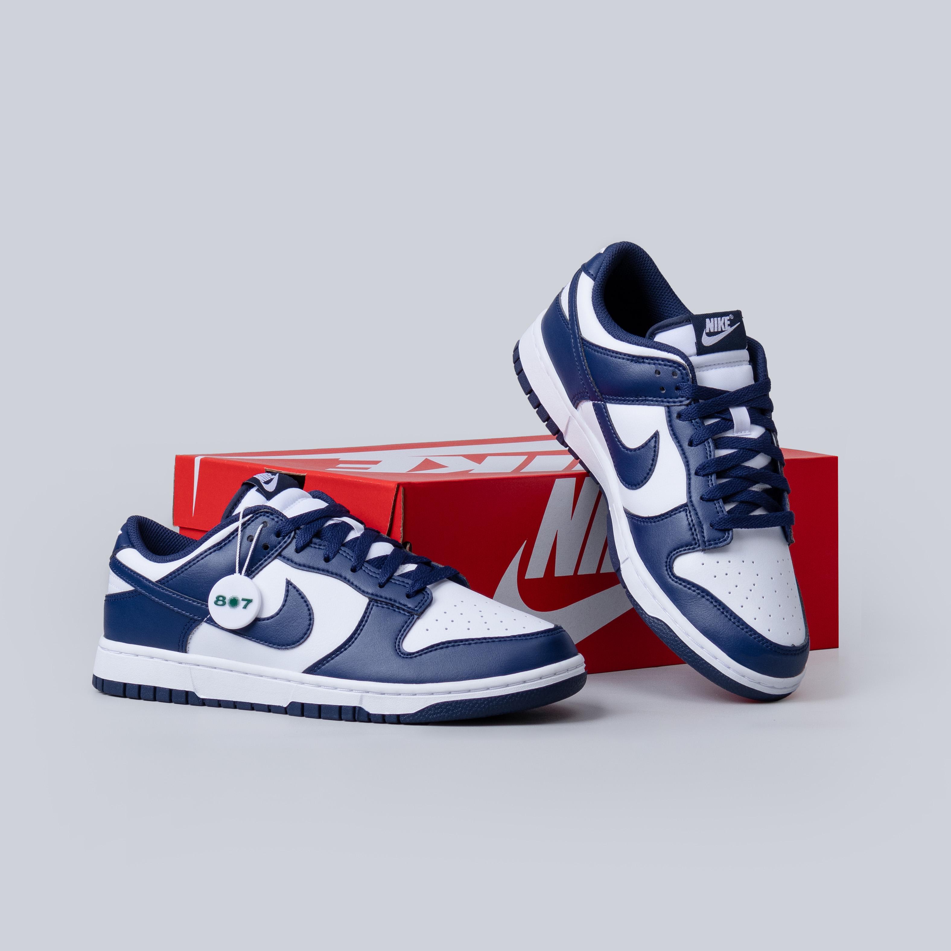Dunk Low White Midnight Navy