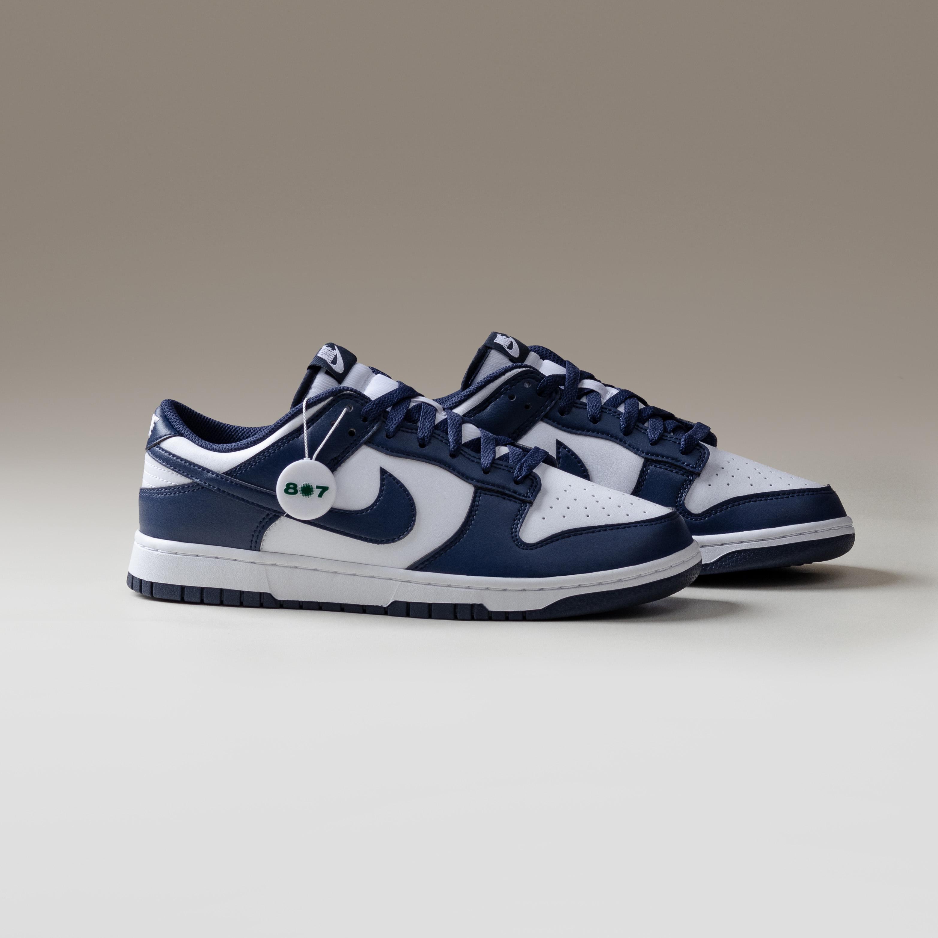 Dunk Low White Midnight Navy