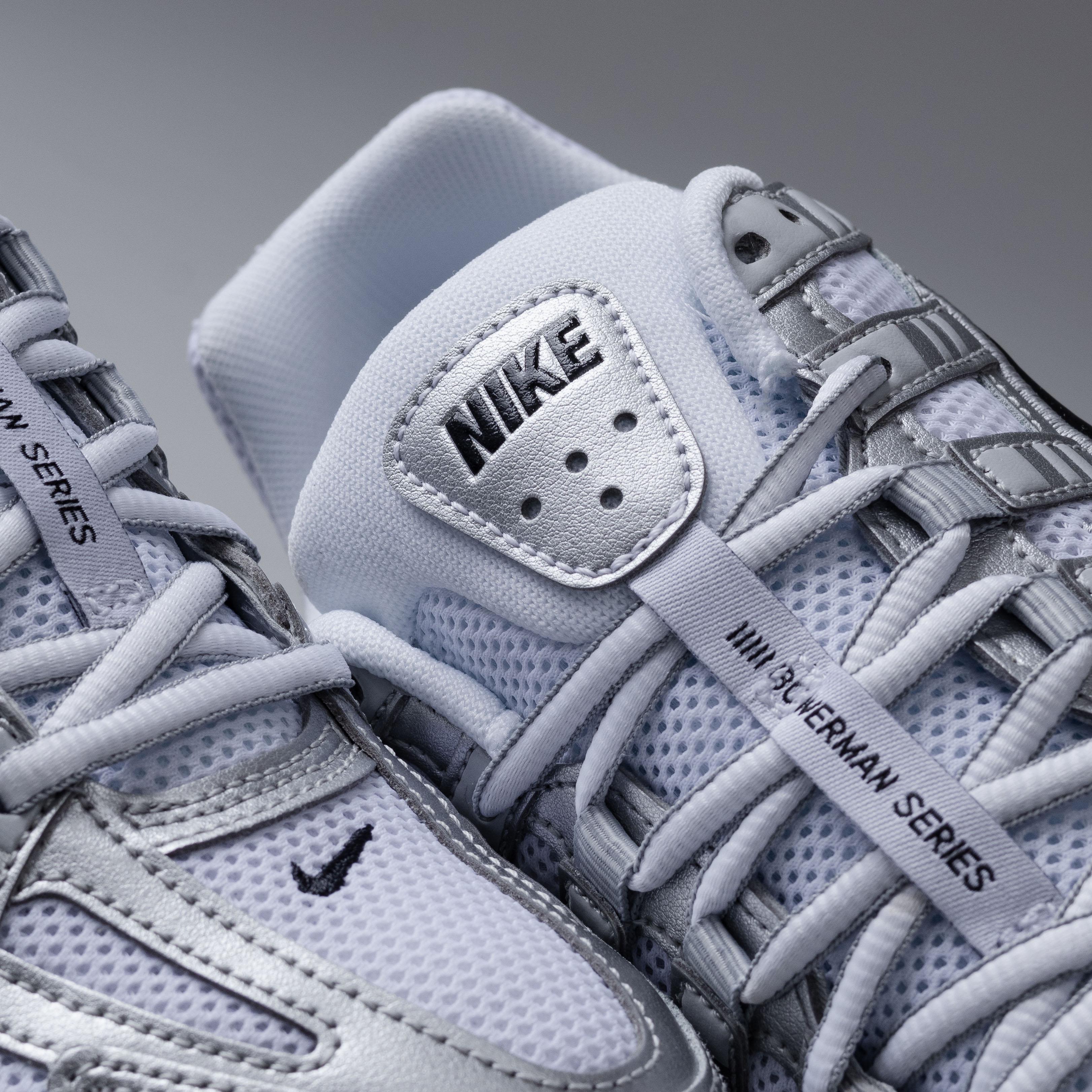 Nike P6000 White Metallic Silver Flat Silver Black 