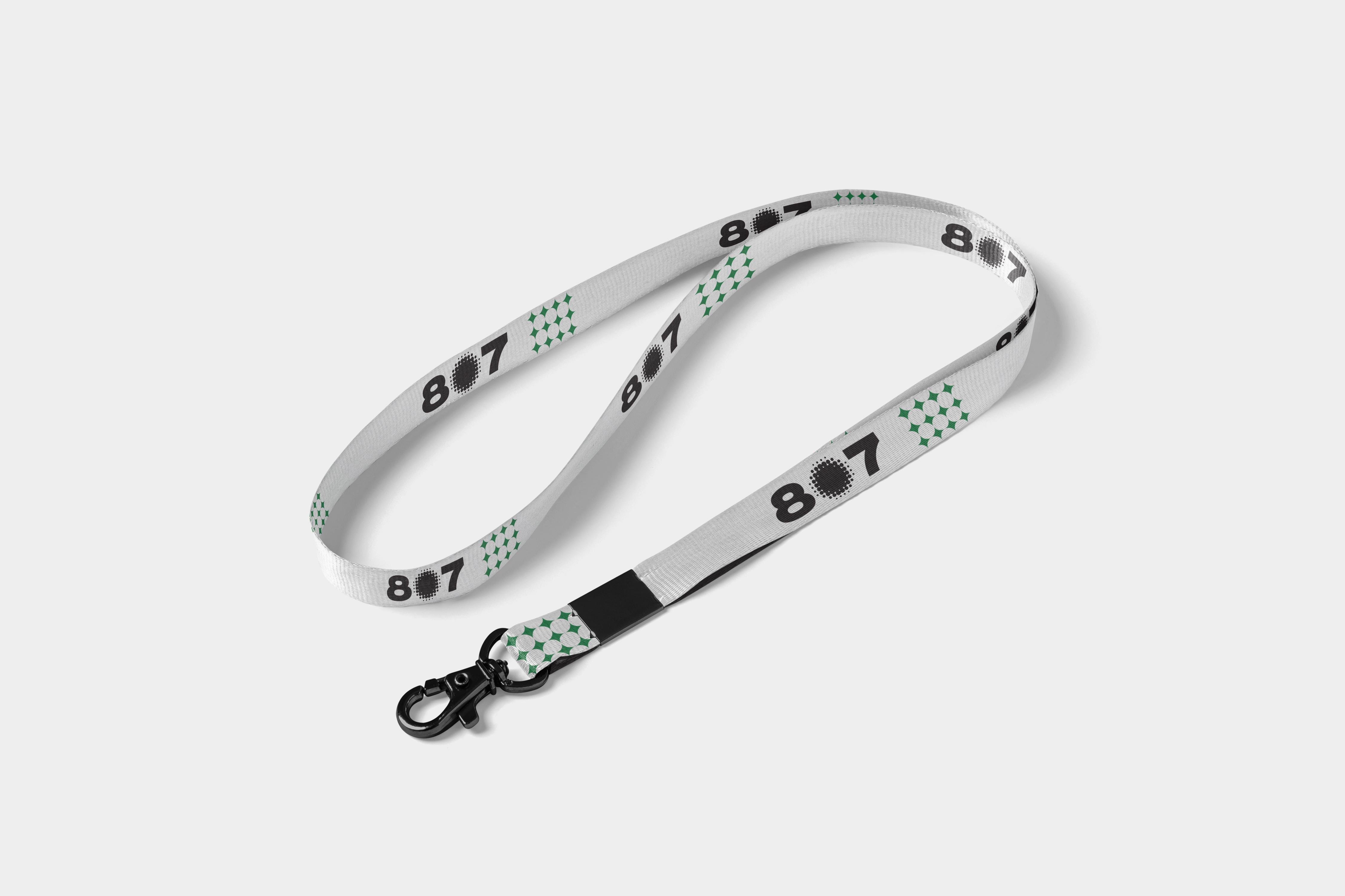 807 IDENTITY Lanyard White New
