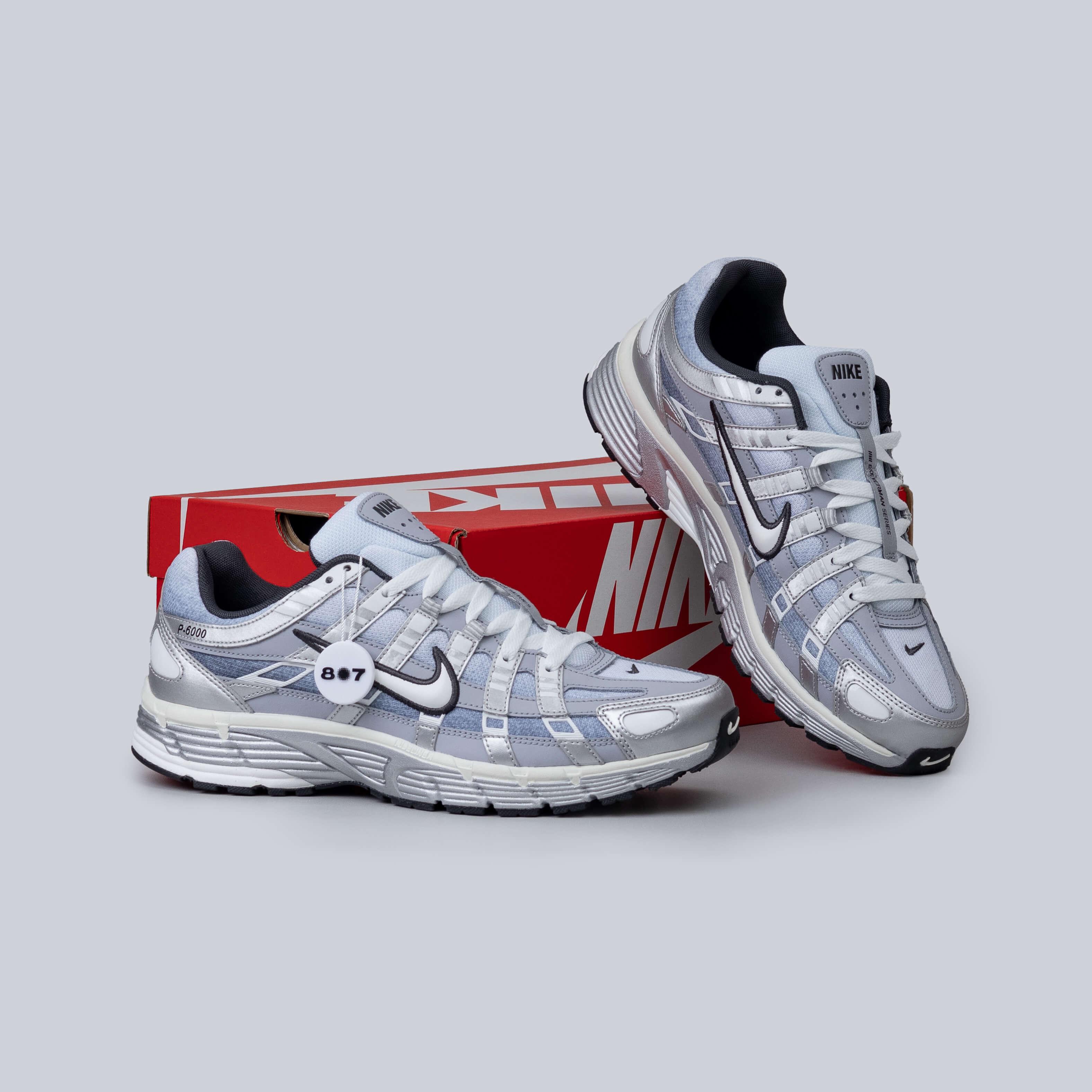 Nike P6000 Metallic Silver Summit White Wolf Grey