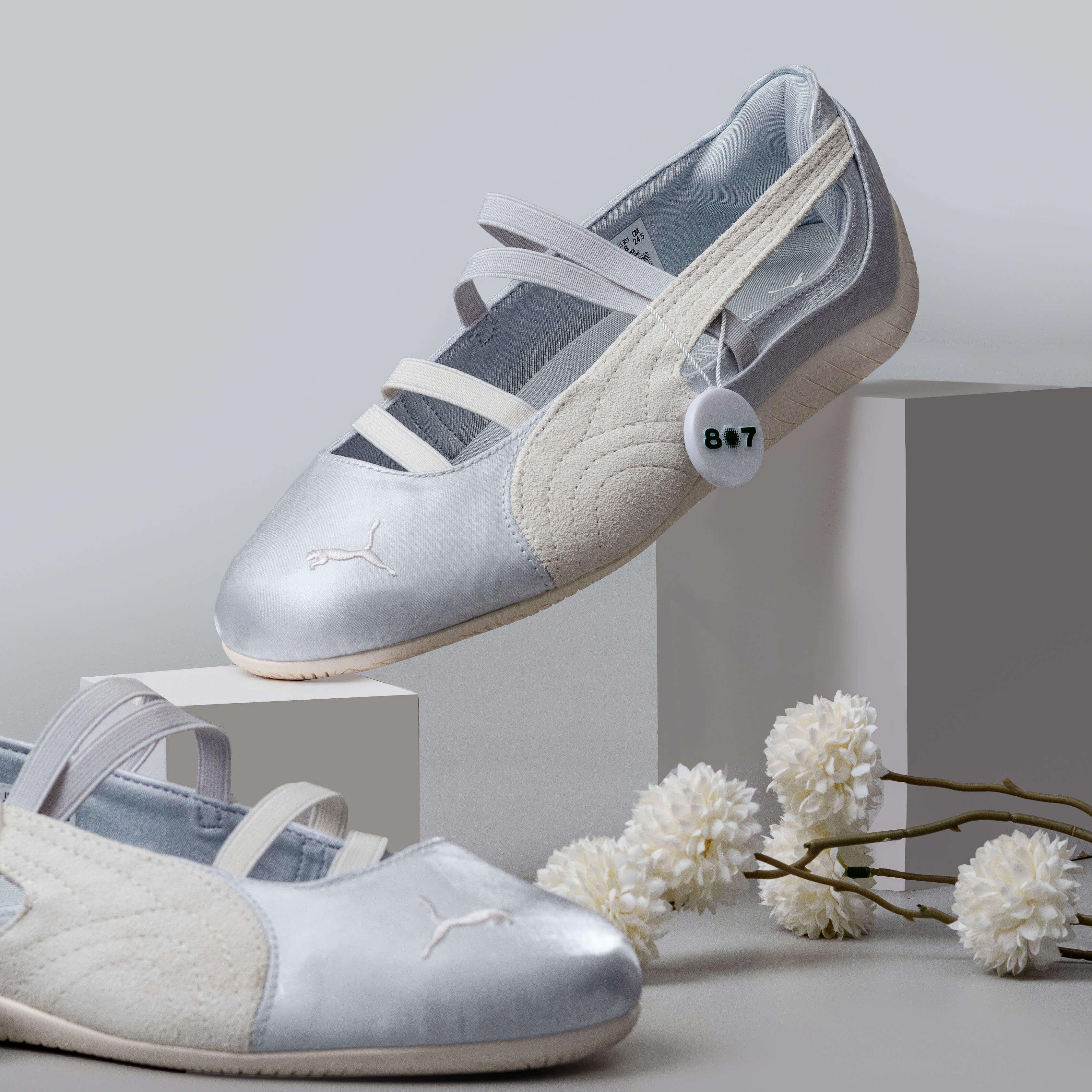 Puma Speedcat Ballet Silver Mist Warm White Satin