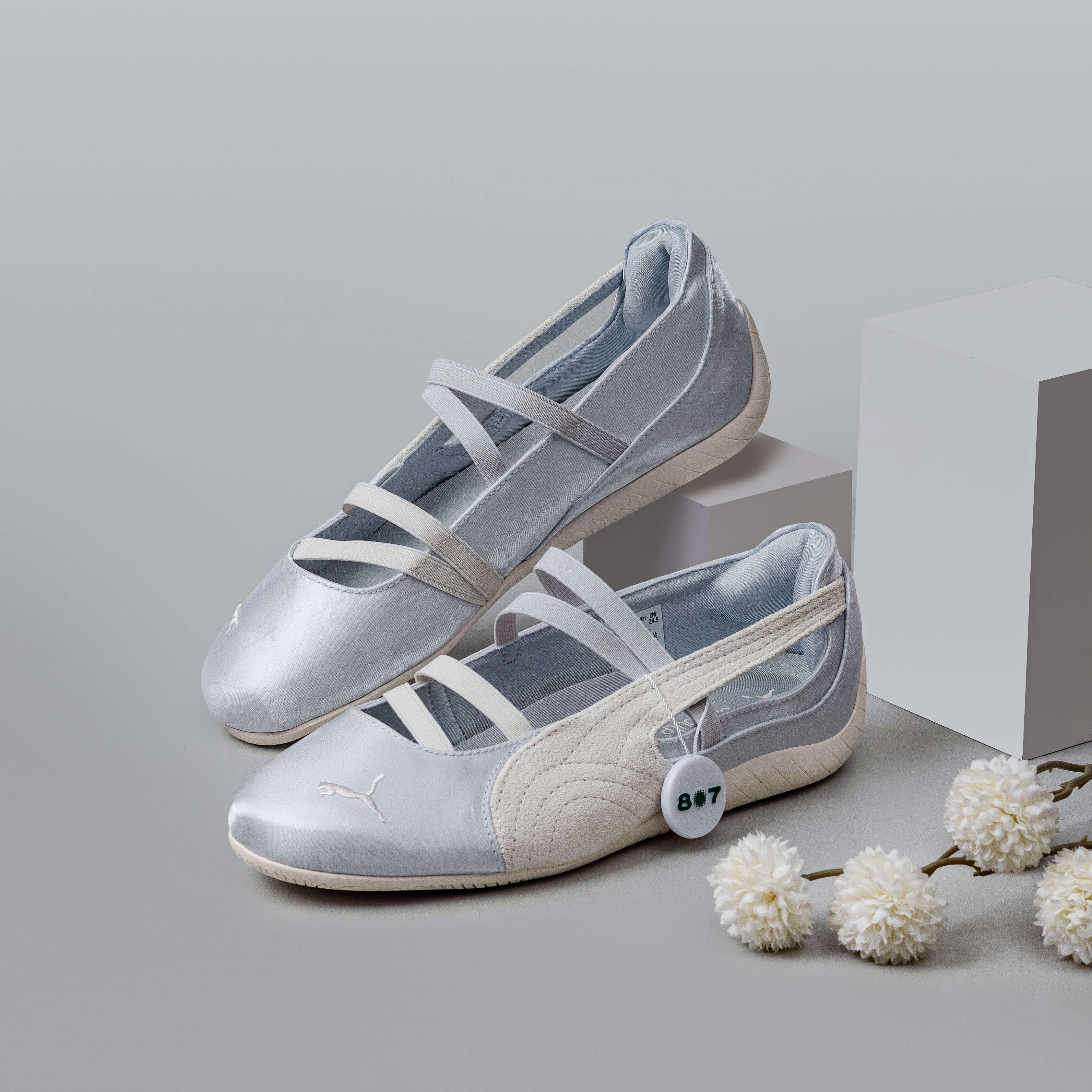 Puma Speedcat Ballet Silver Mist Warm White Satin
