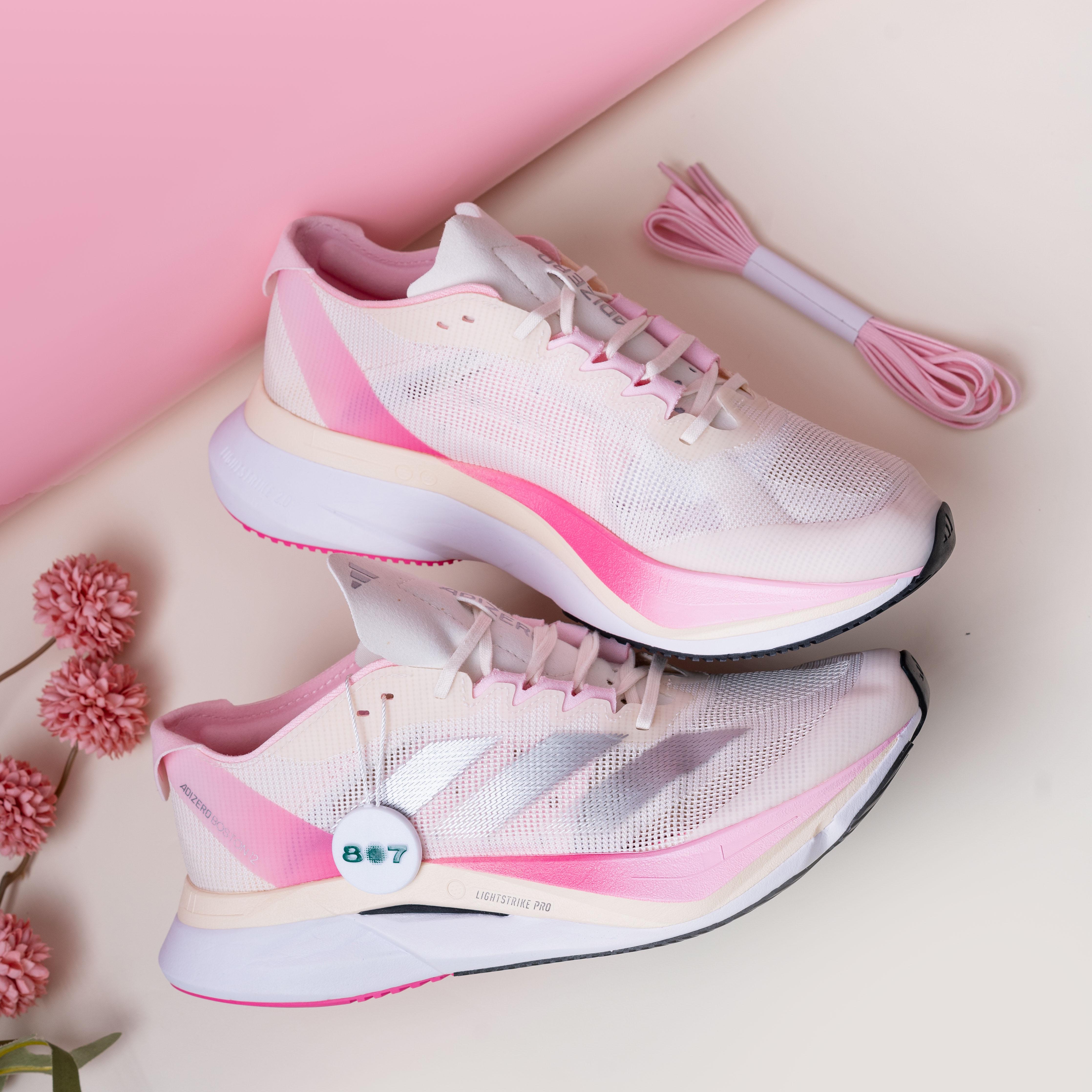 Adidas Adizero Boston 12 Chalk White Clear Pink